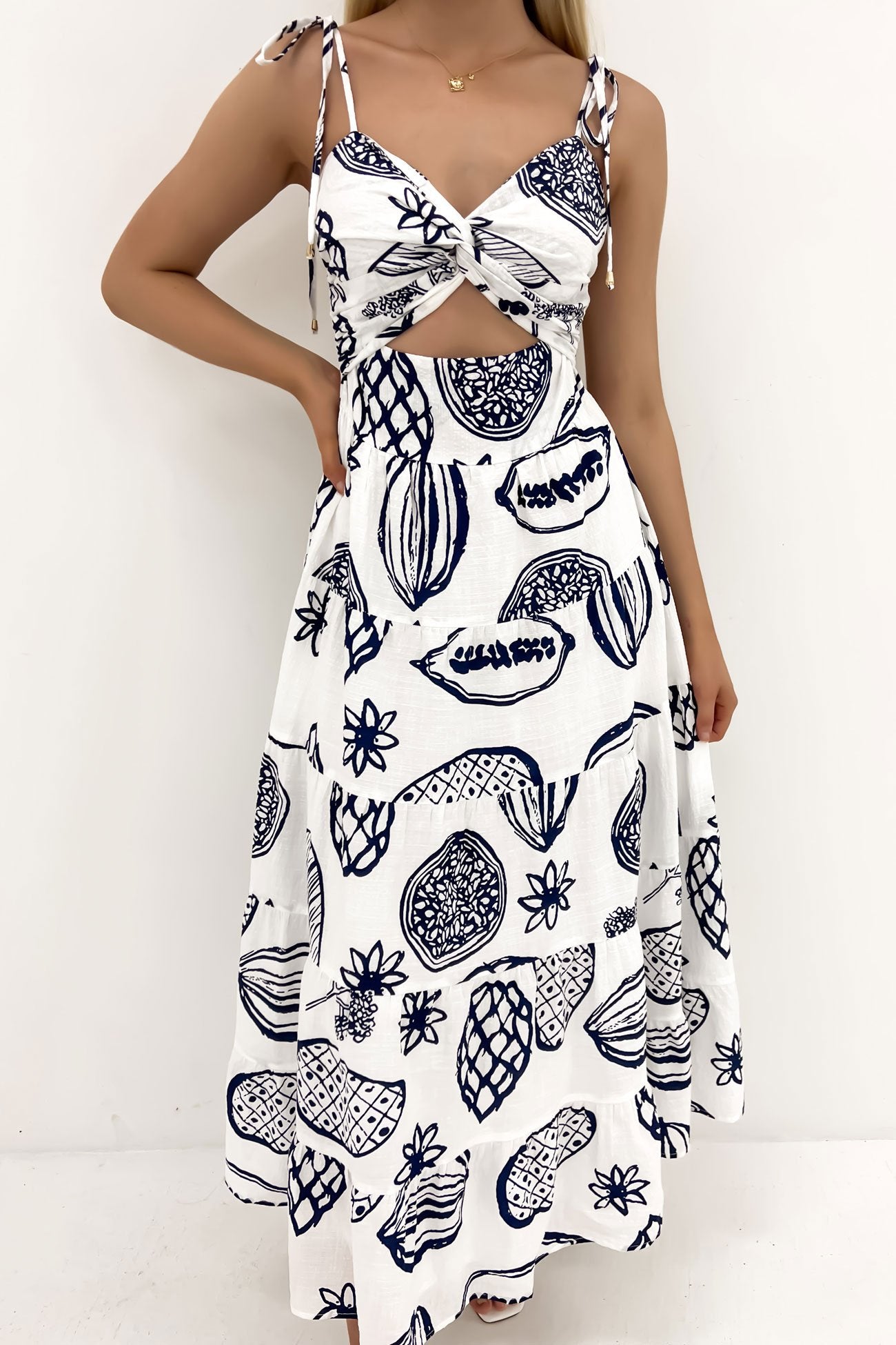 Harper Midi Dress Navy Maui