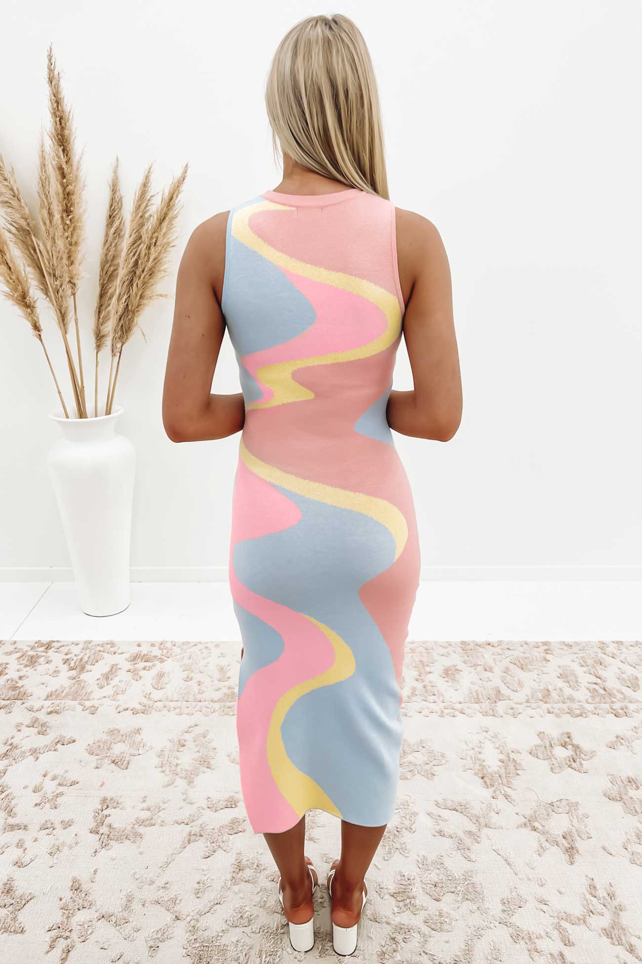 Hartley Midi Dress Pink Multi