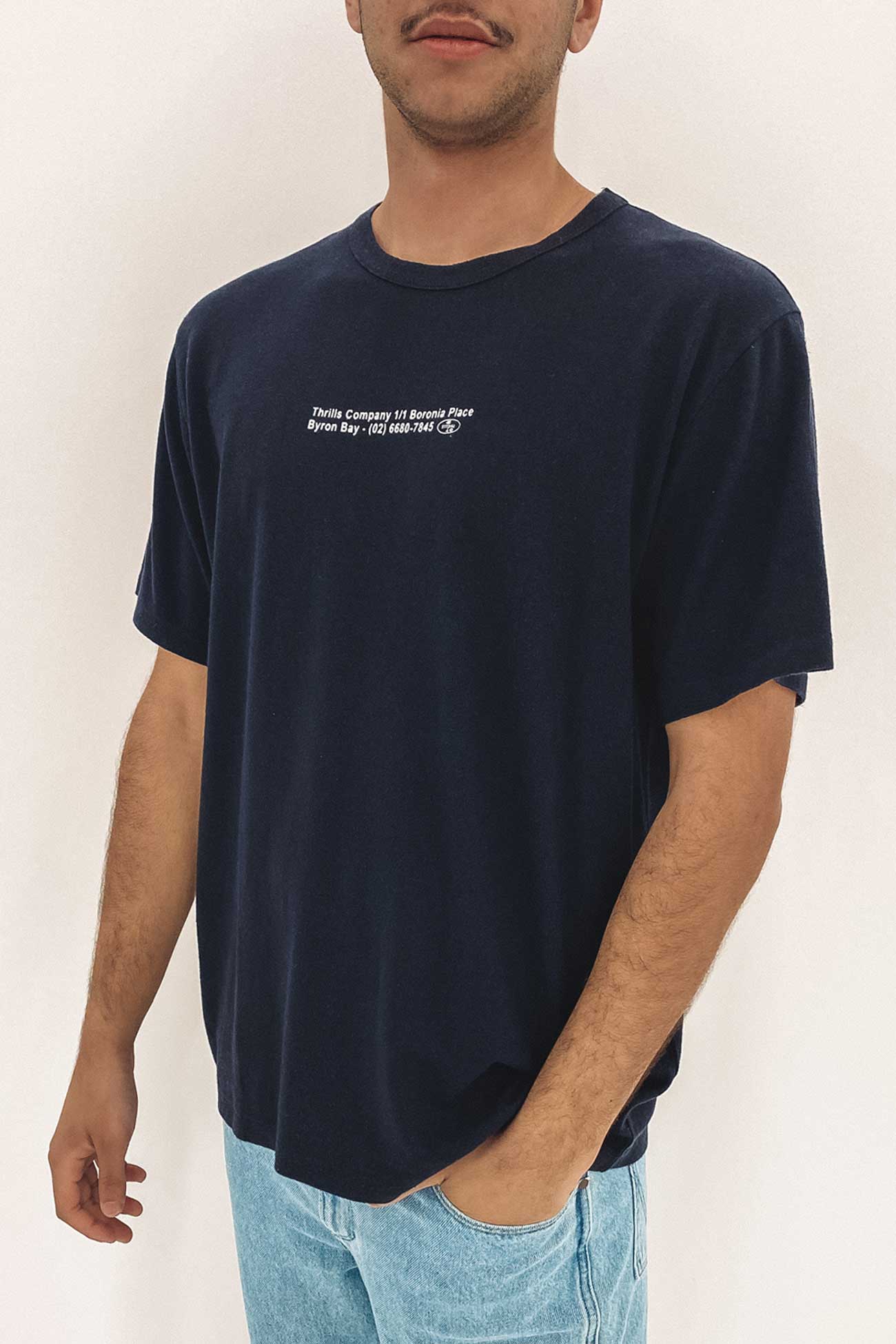 Hemp Century Merch Fit Tee Dark Navy