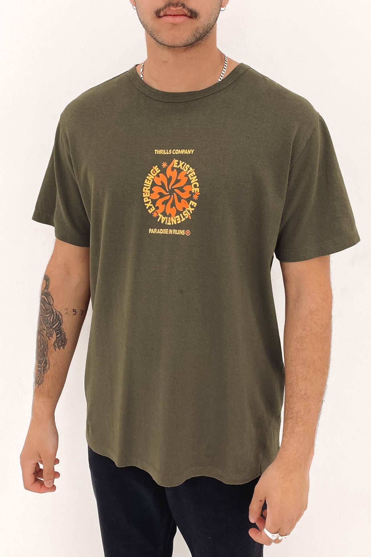 Hemp Deep Meanings Merch Fit Tee Olive Night