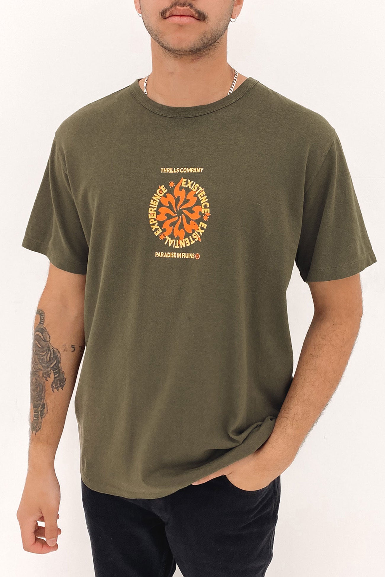 Hemp Deep Meanings Merch Fit Tee Olive Night