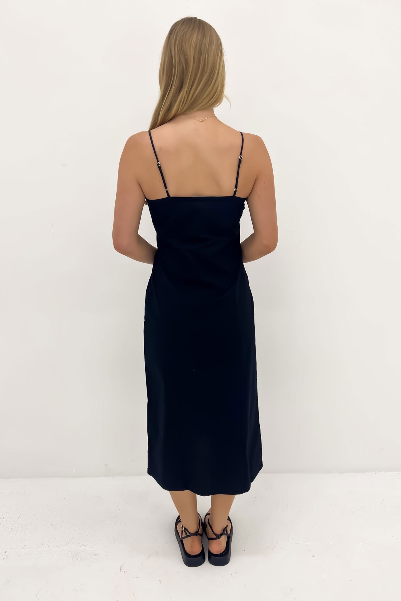 Hemp Midi Dress Black