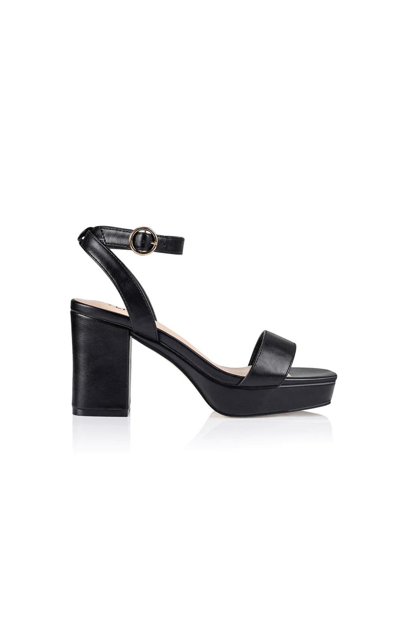 Hendy Platform Heel Black Smooth