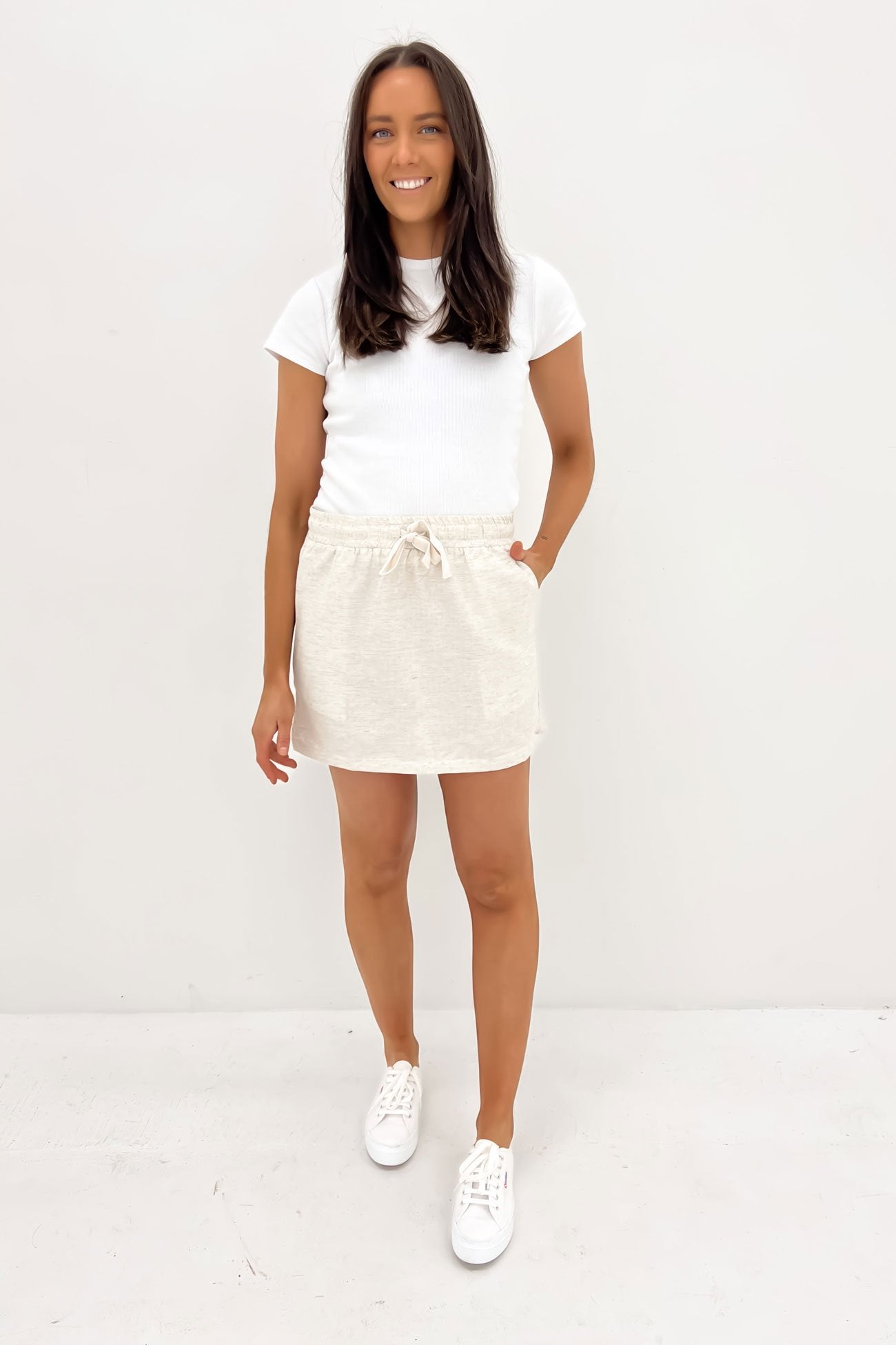 Henley Skirt Oatmeal