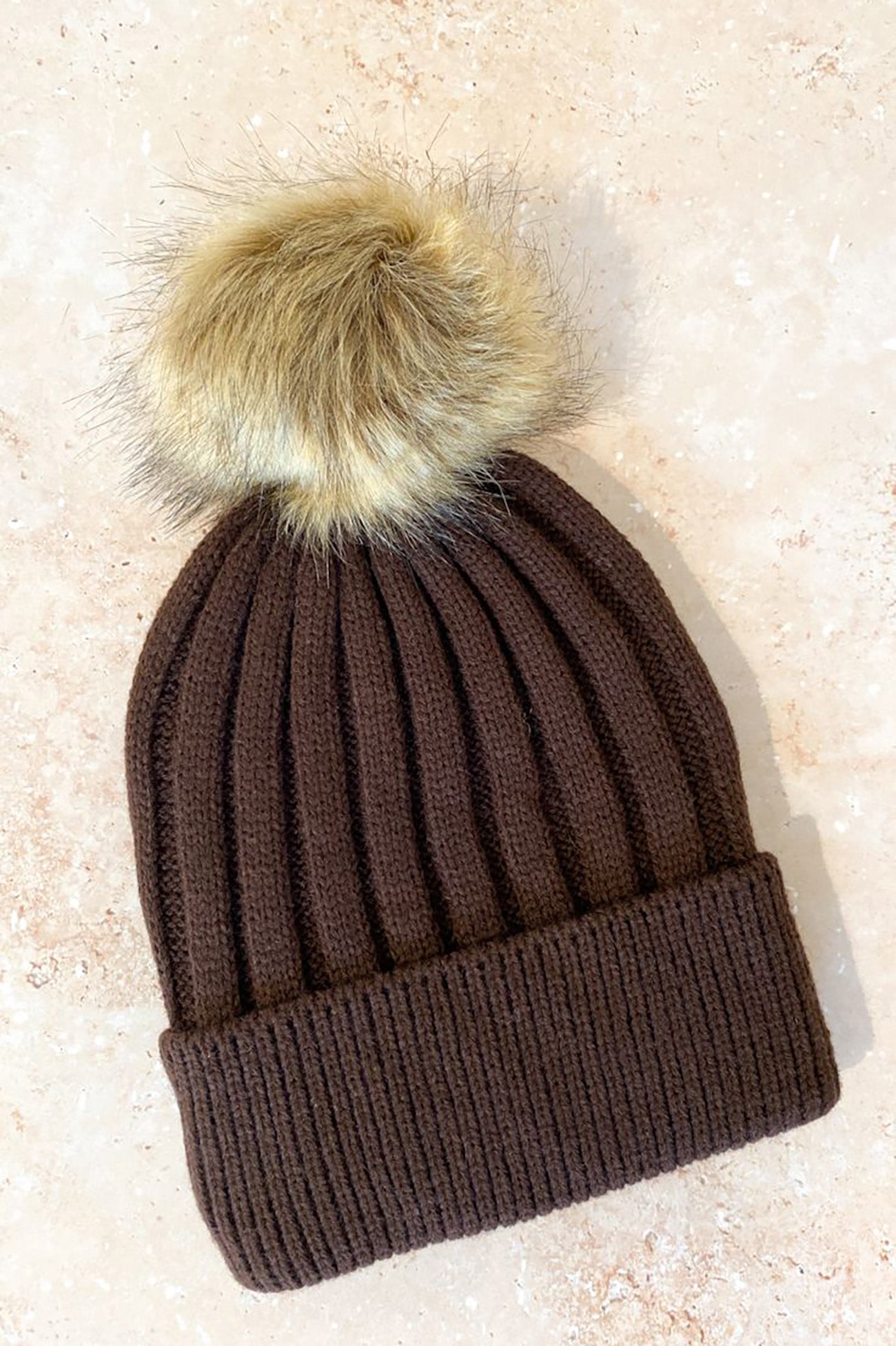 Hewson Knitted Beanie Brown