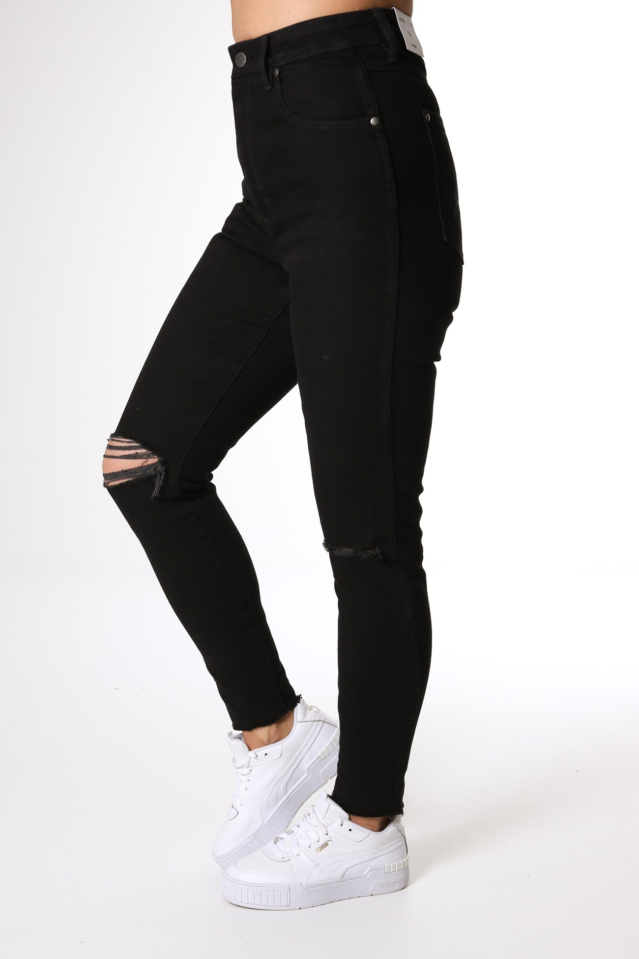 Hi Pins Cropped Skinny Jean Falling Star Black