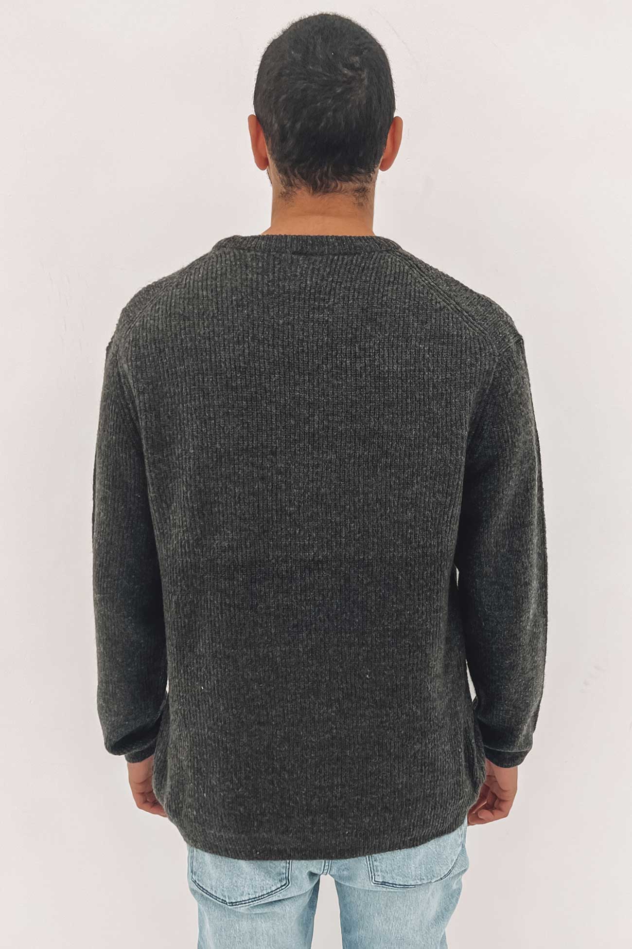 Horizon Knit Crew Charcoal