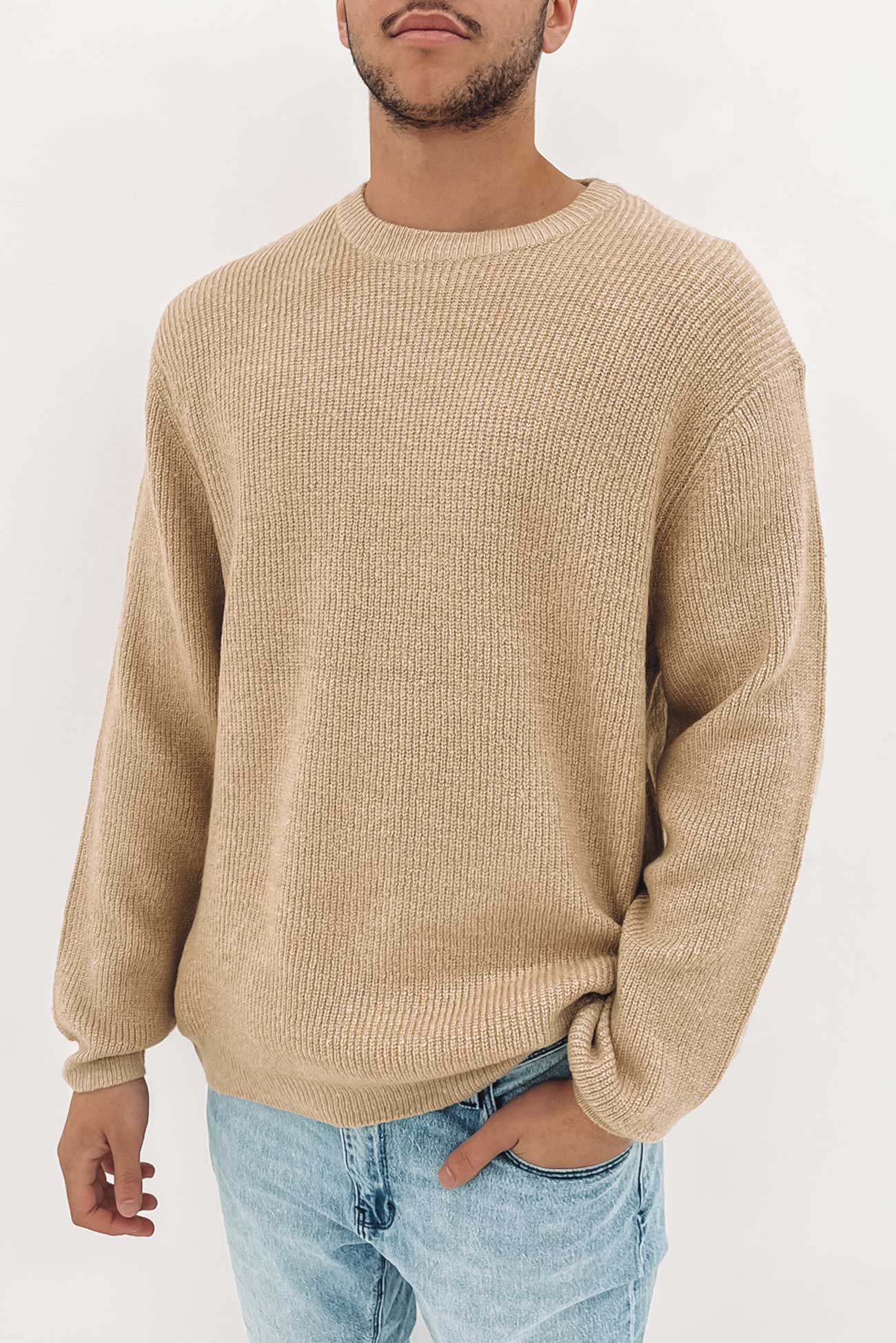 Horizon Knit Crew Oatmeal