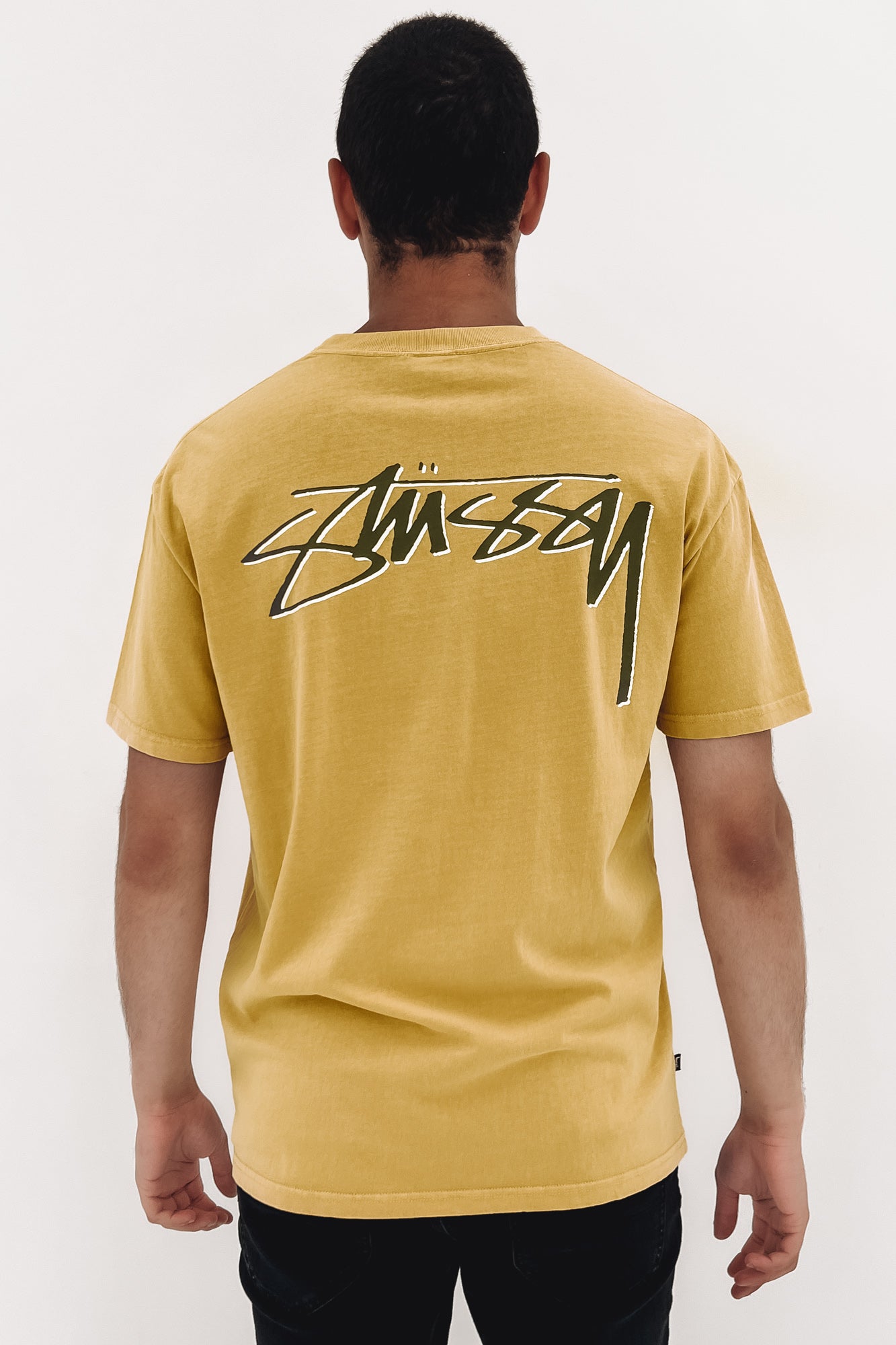 Shadow Script Short Sleeve Tee Pigment Lemon