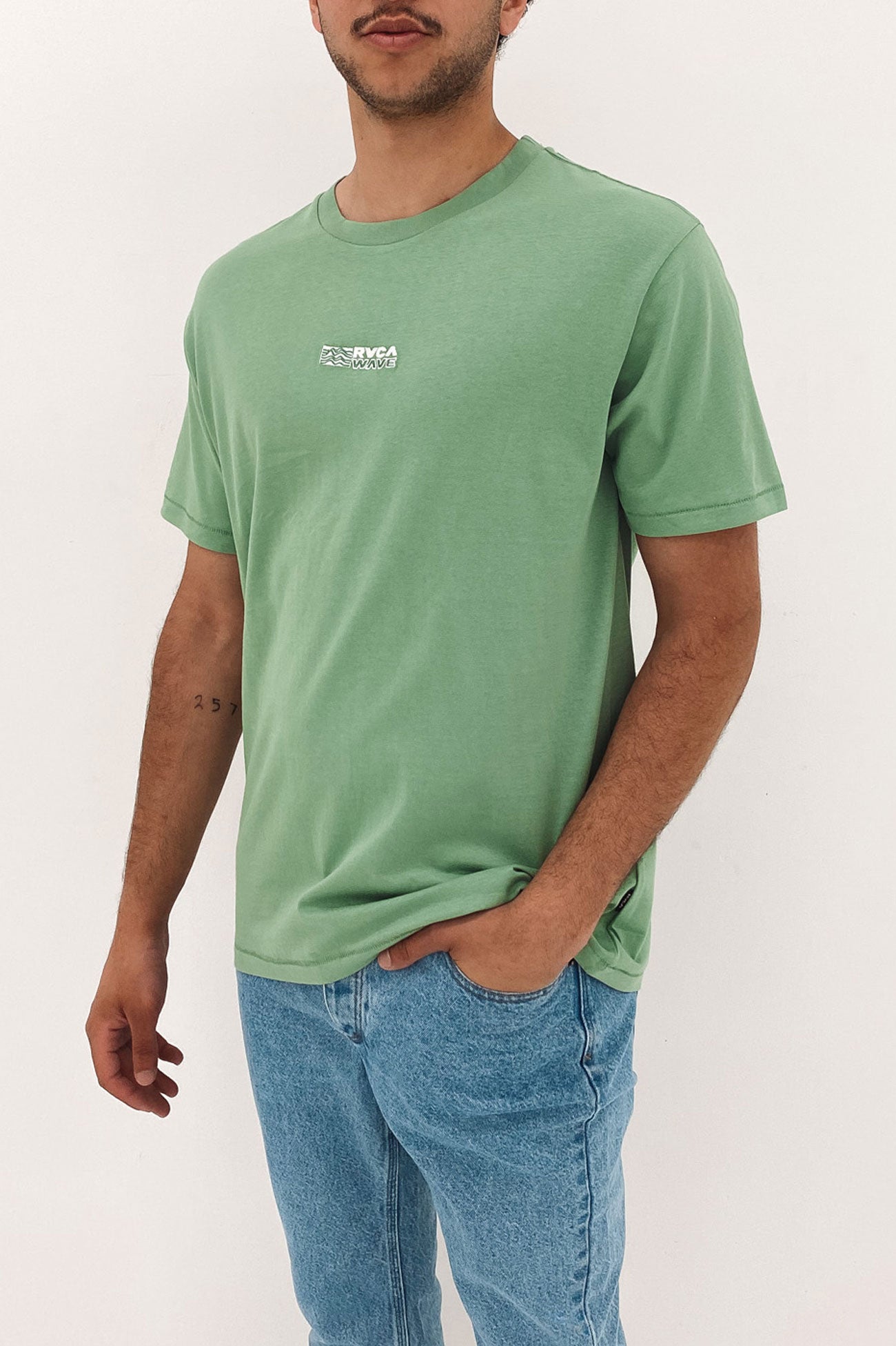 RVCA Wave Short Sleeve Tee Basil