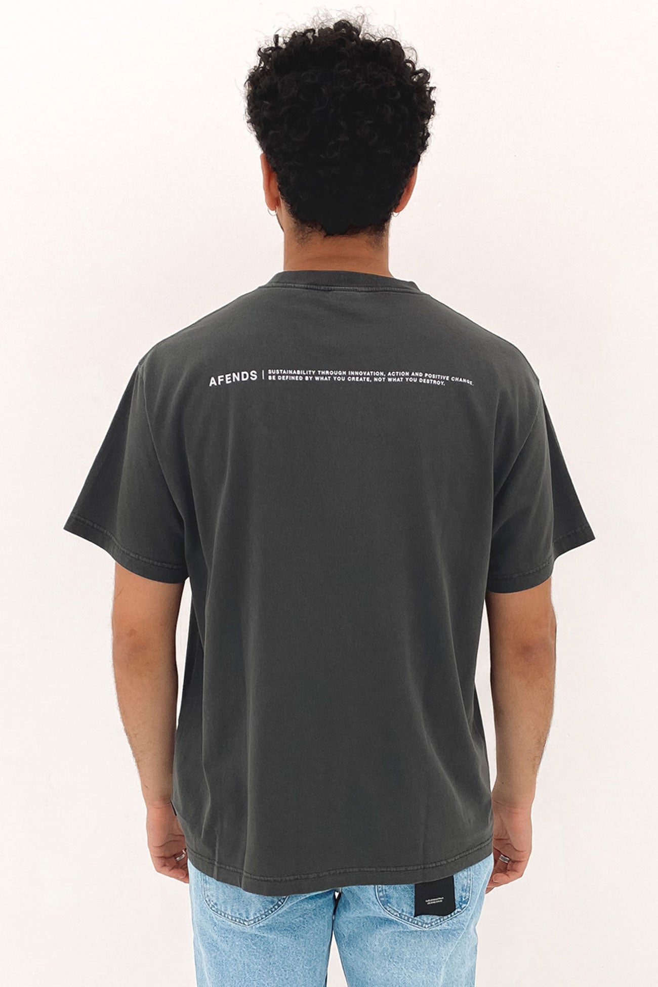 Icebergs Recycled Regular Fit Tee Stone Black