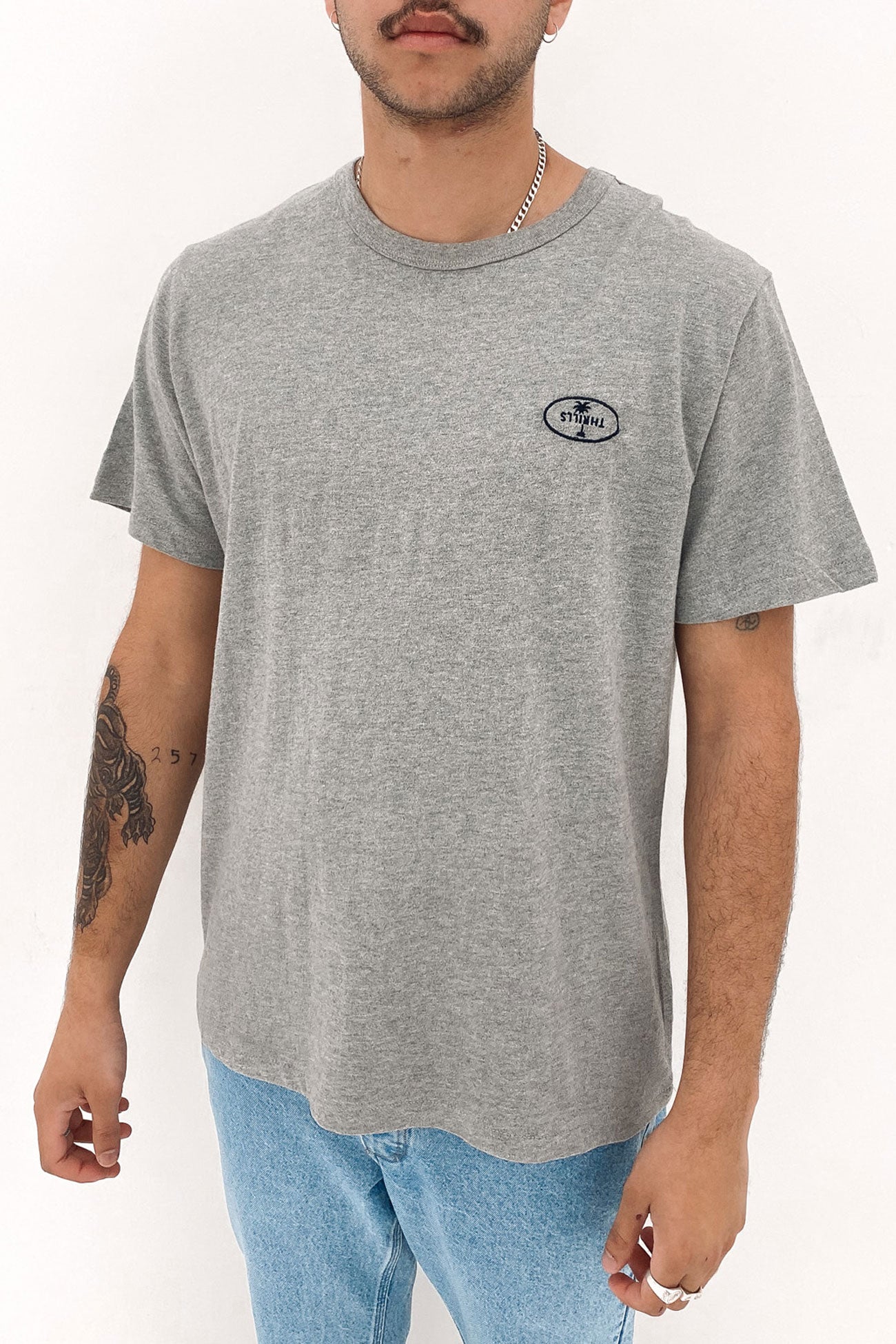 In A State Of Relaxation Merch Fit Tee Grey Marle