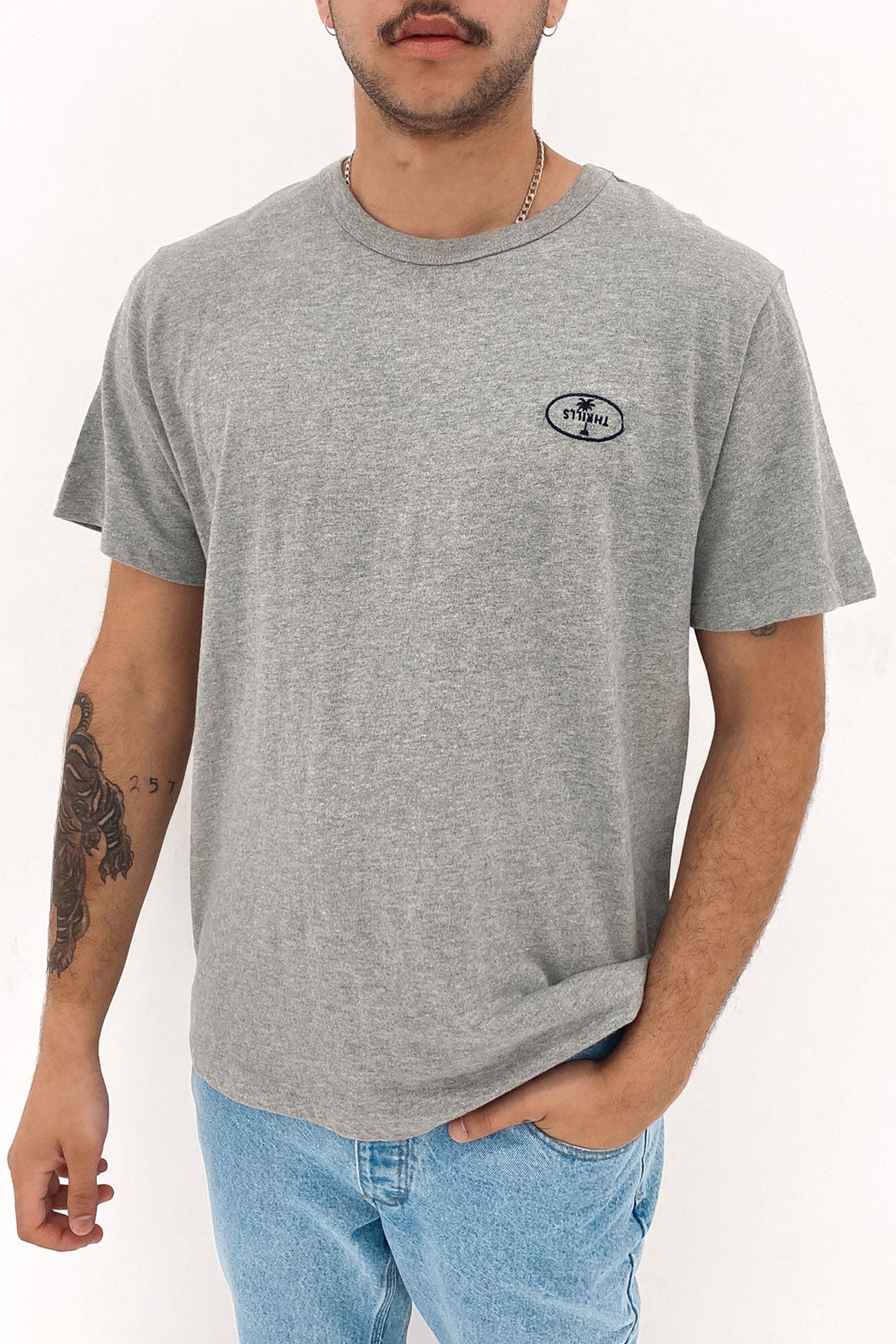 In A State Of Relaxation Merch Fit Tee Grey Marle