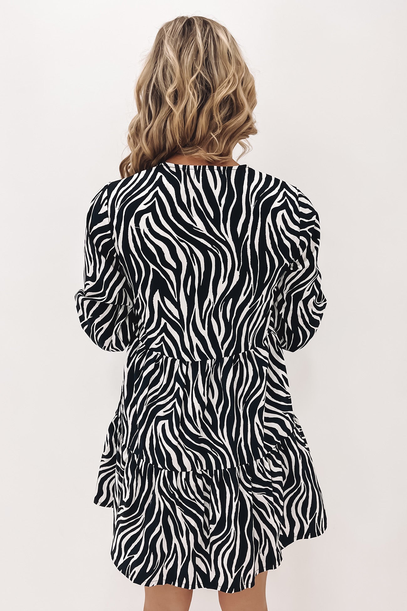 Indianna Mini Dress Black Zebra