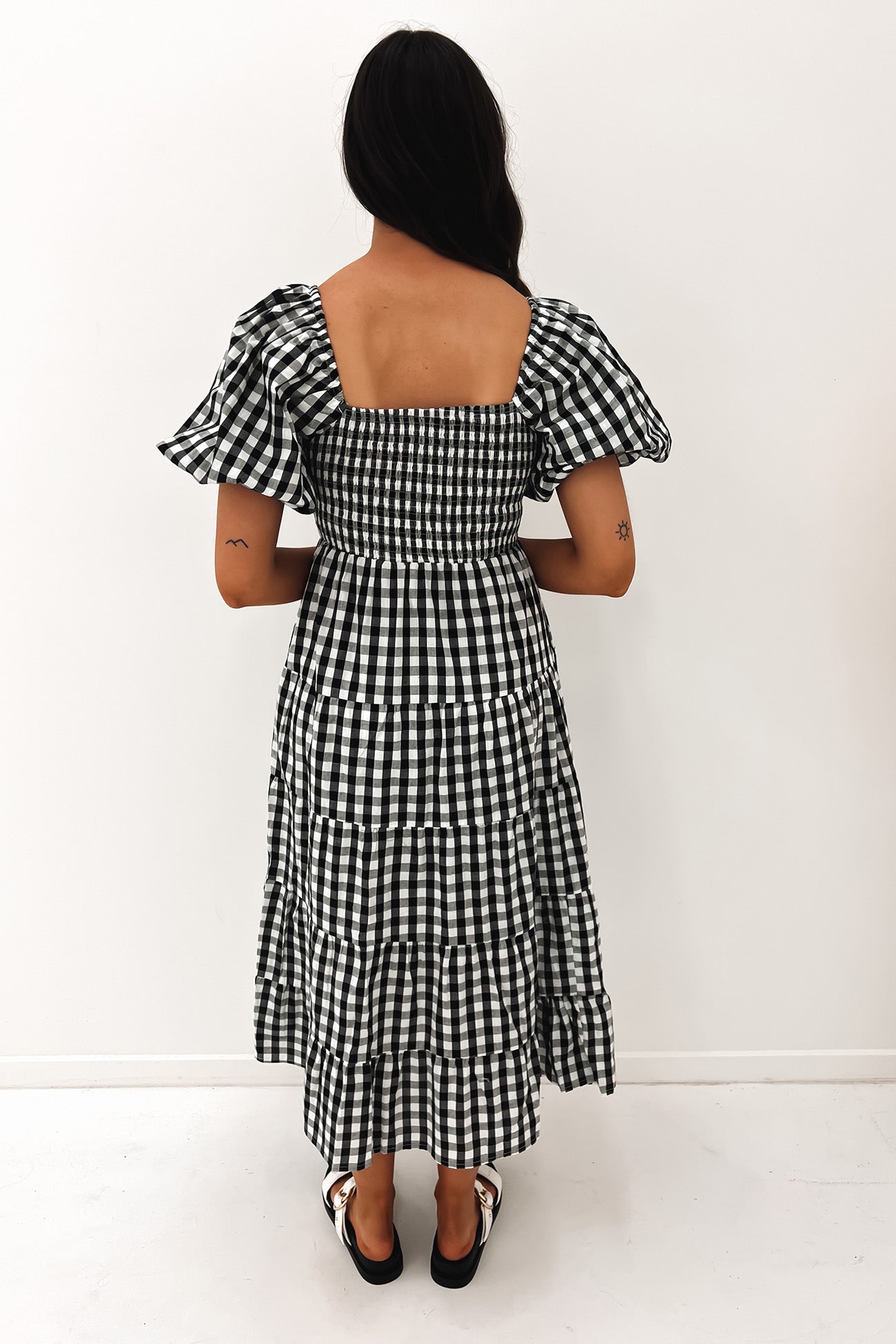 Indy Midi Dress Black Check