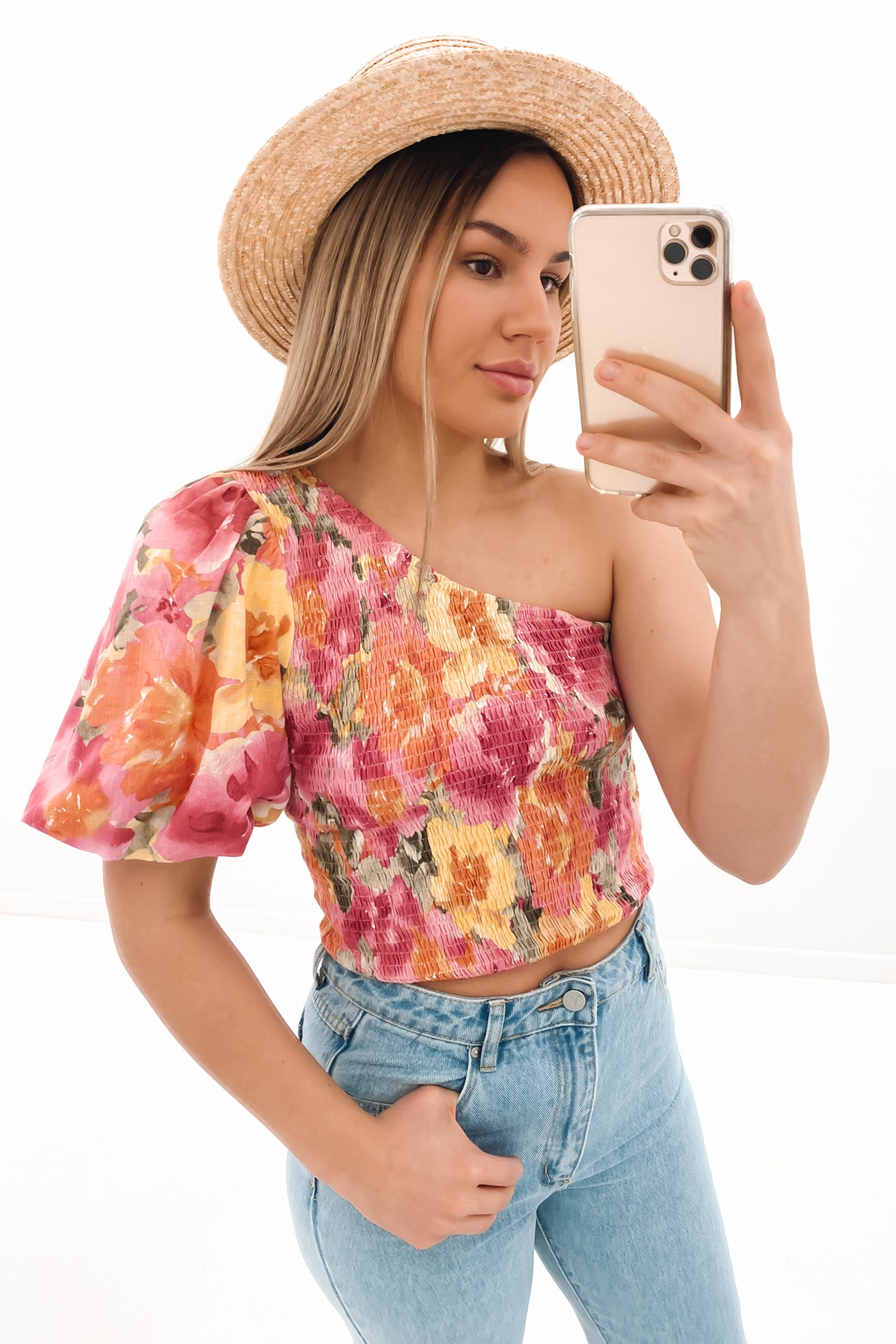 Ingrid Top Pink Floral