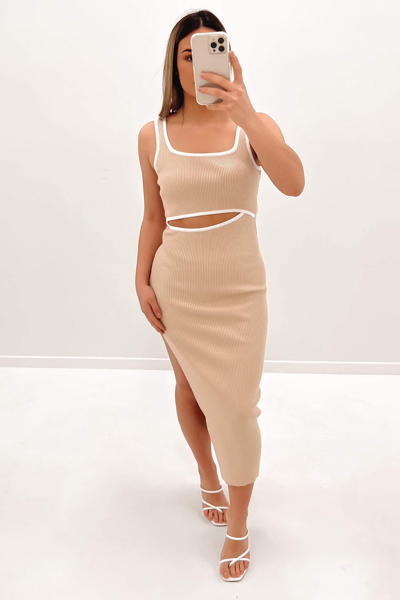 Isabella Midi Dress Cream