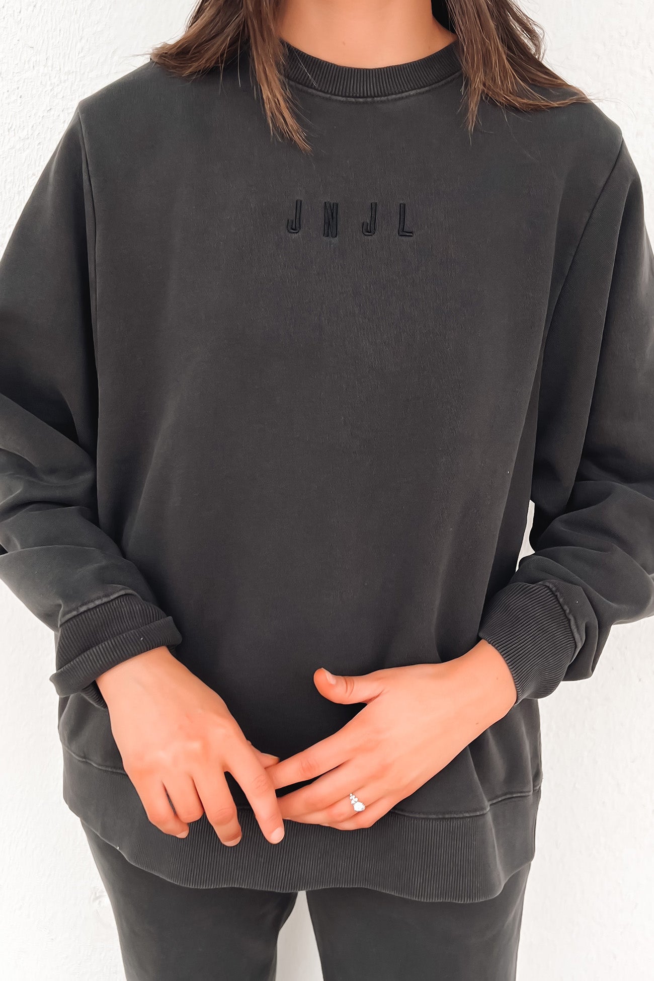 JNJL Essential Crew Washed Black