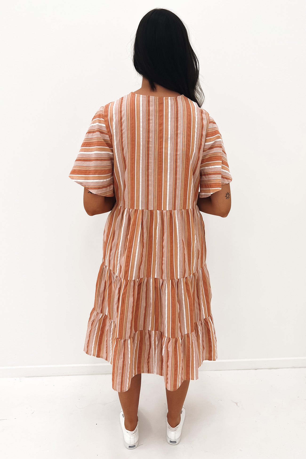 Jake Midi Dress Multi Stripe