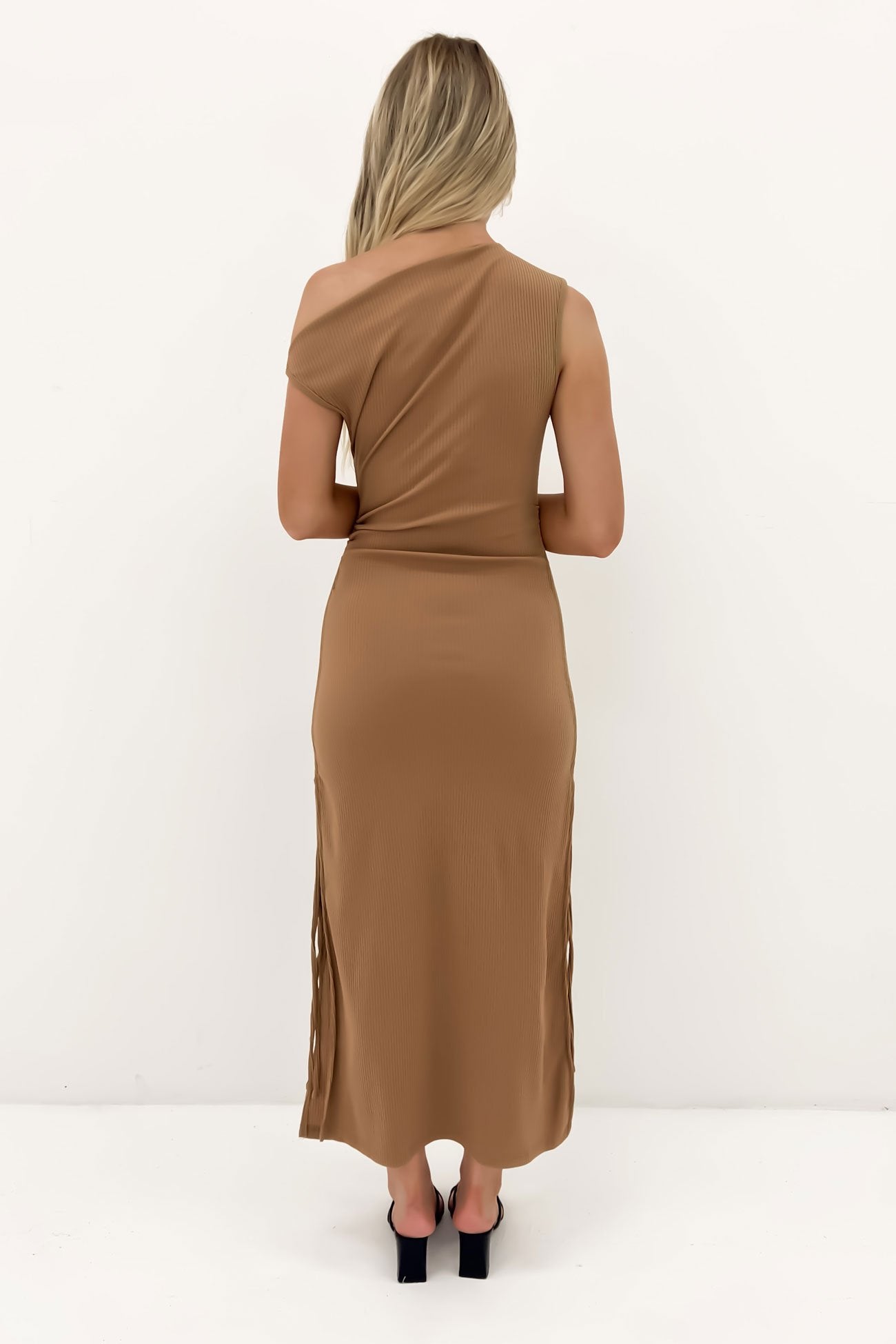 Jayden Ribbed Maxi Dress Latte