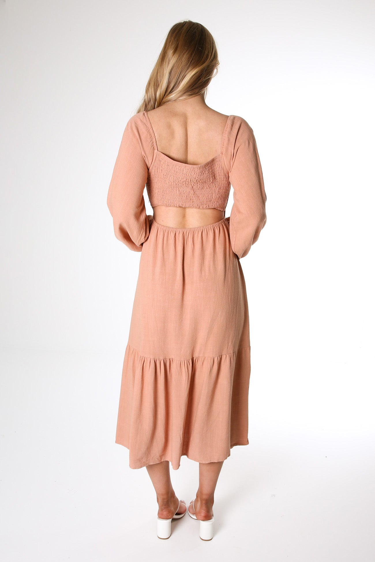 Jaylen Midi Dress Tan