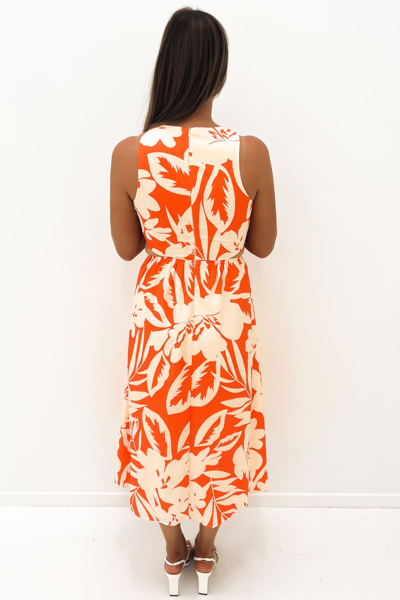 Jess Midi Dress Orange