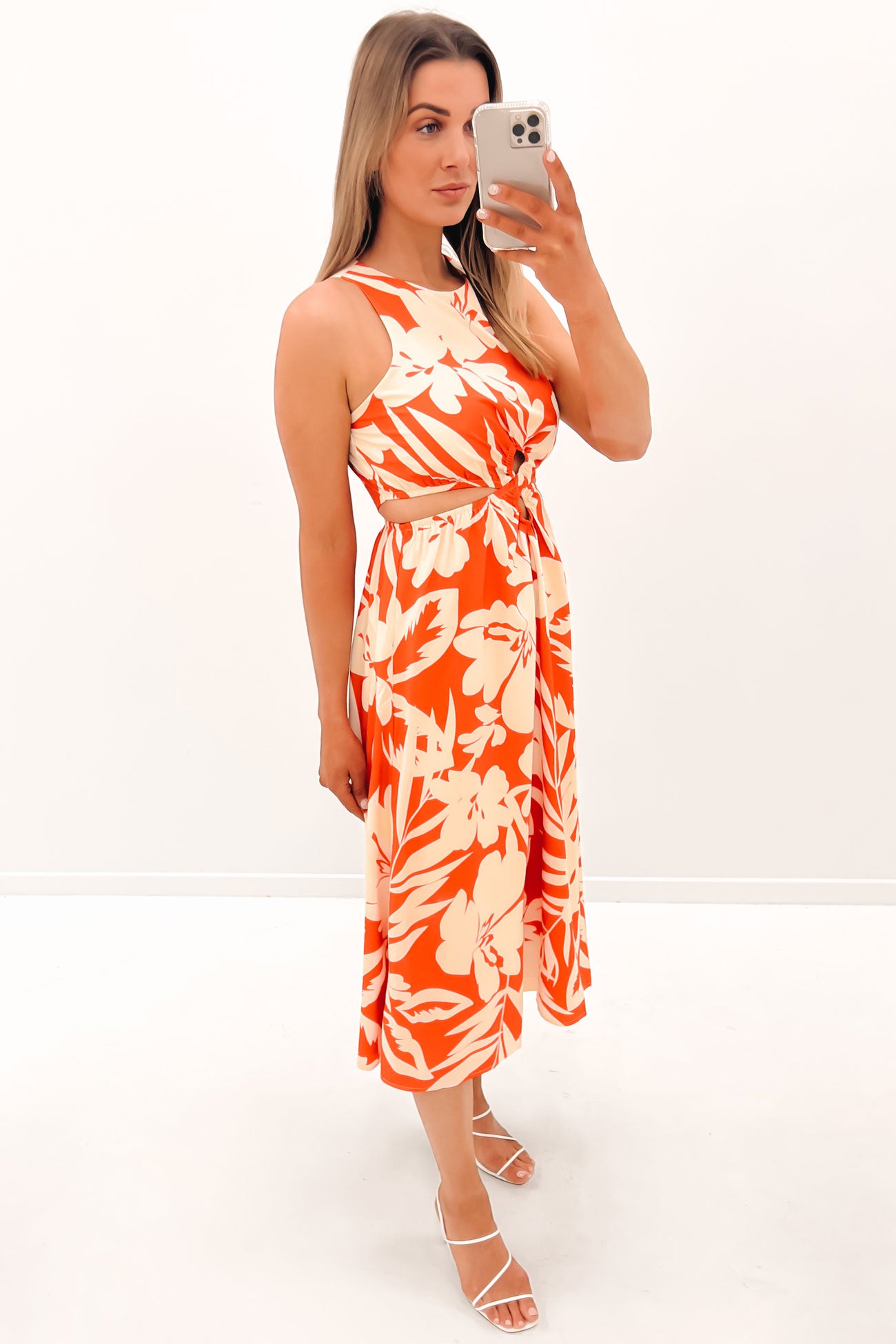 Jess Midi Dress Orange