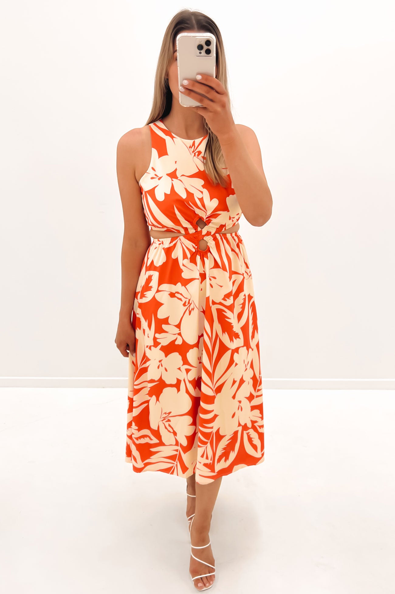 Jess Midi Dress Orange