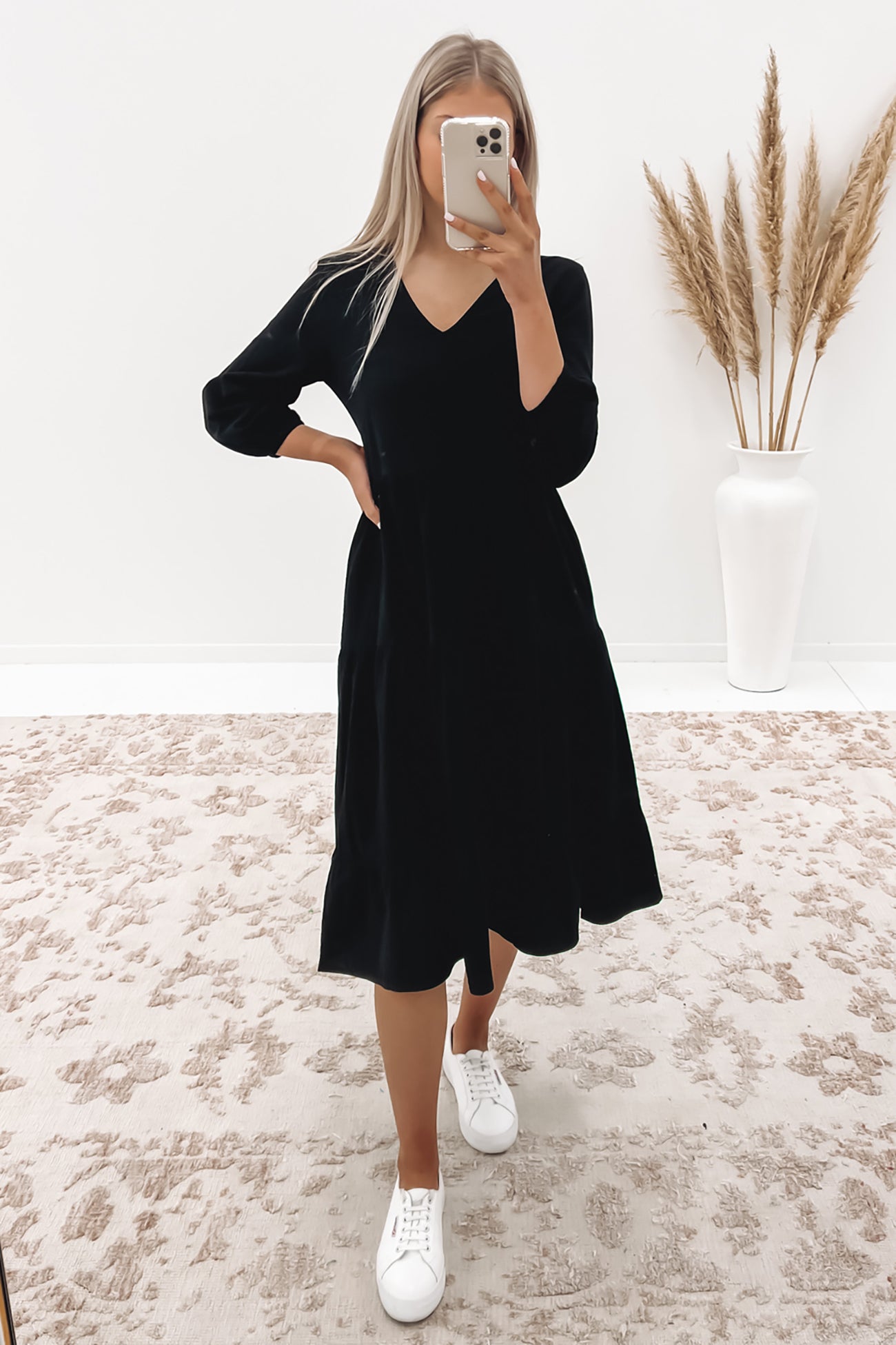 Jessika Midi Dress Black