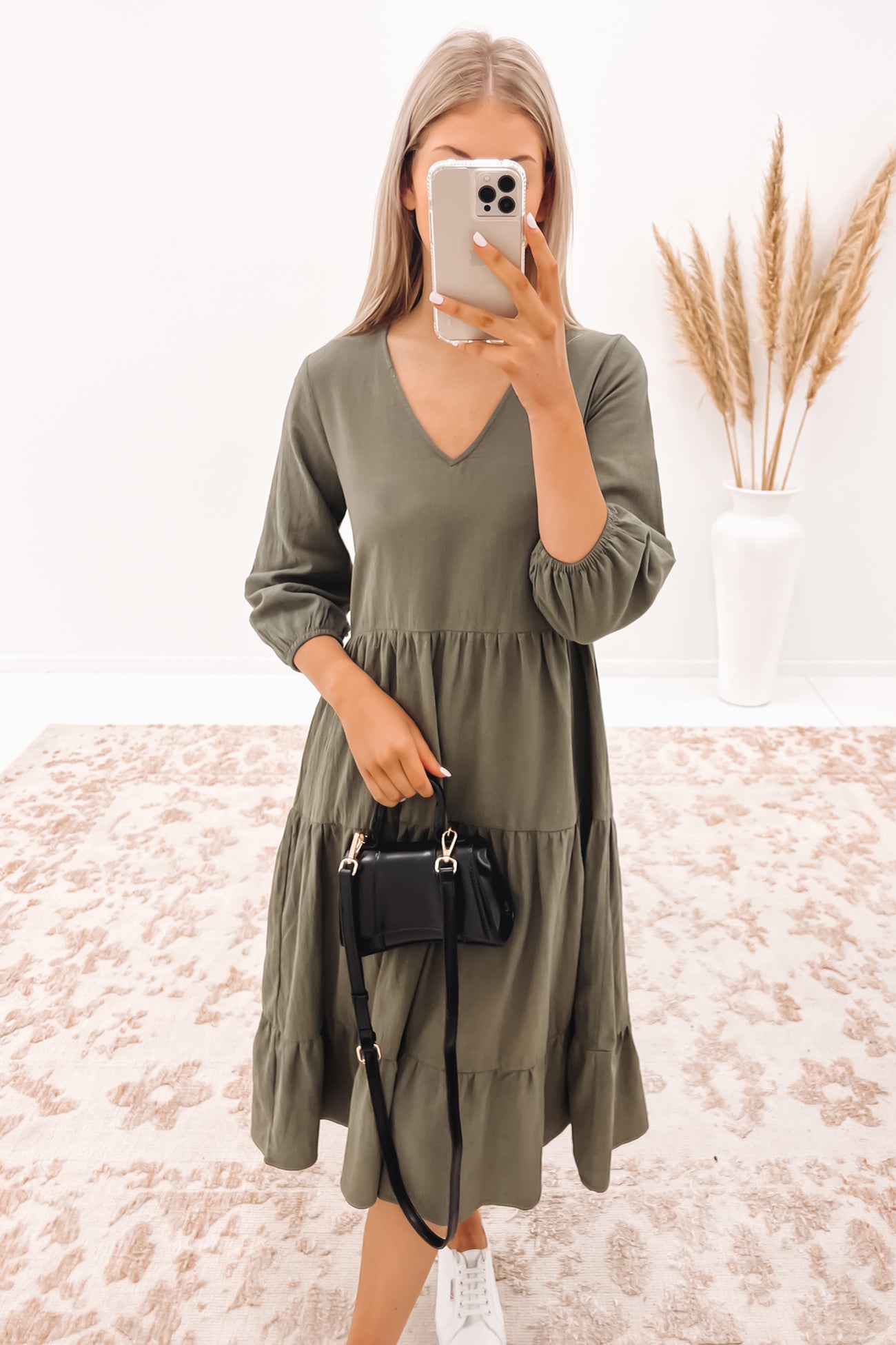 Jessika Midi Dress Khaki