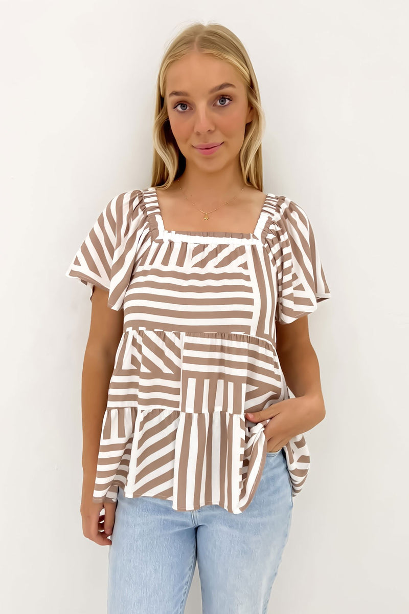 Joan Top Ziggy Taupe