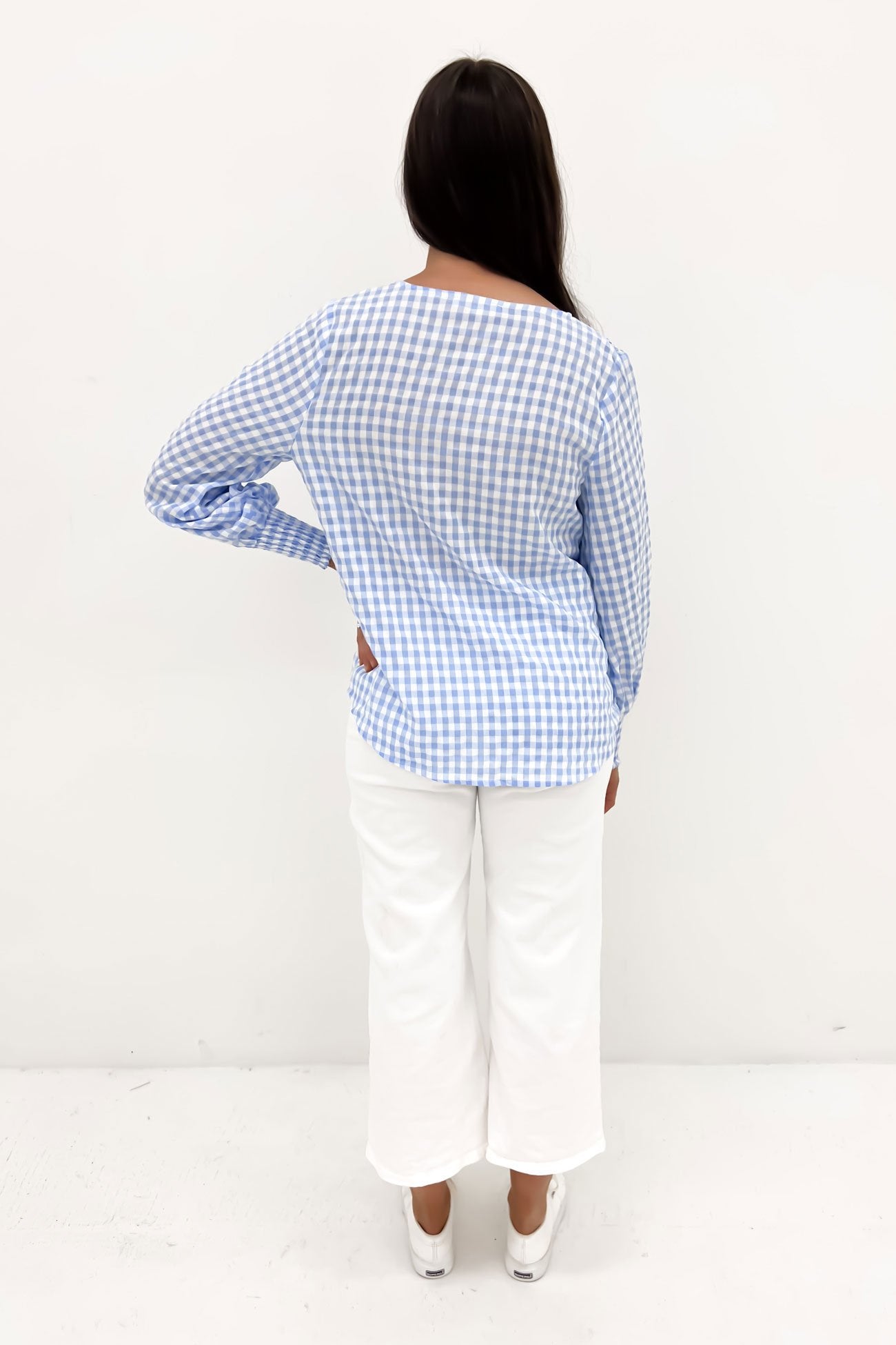 Jovie Top Blue Gingham