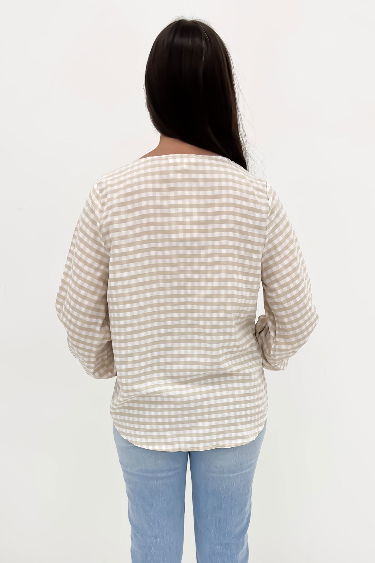 Jovie Top Latte Gingham