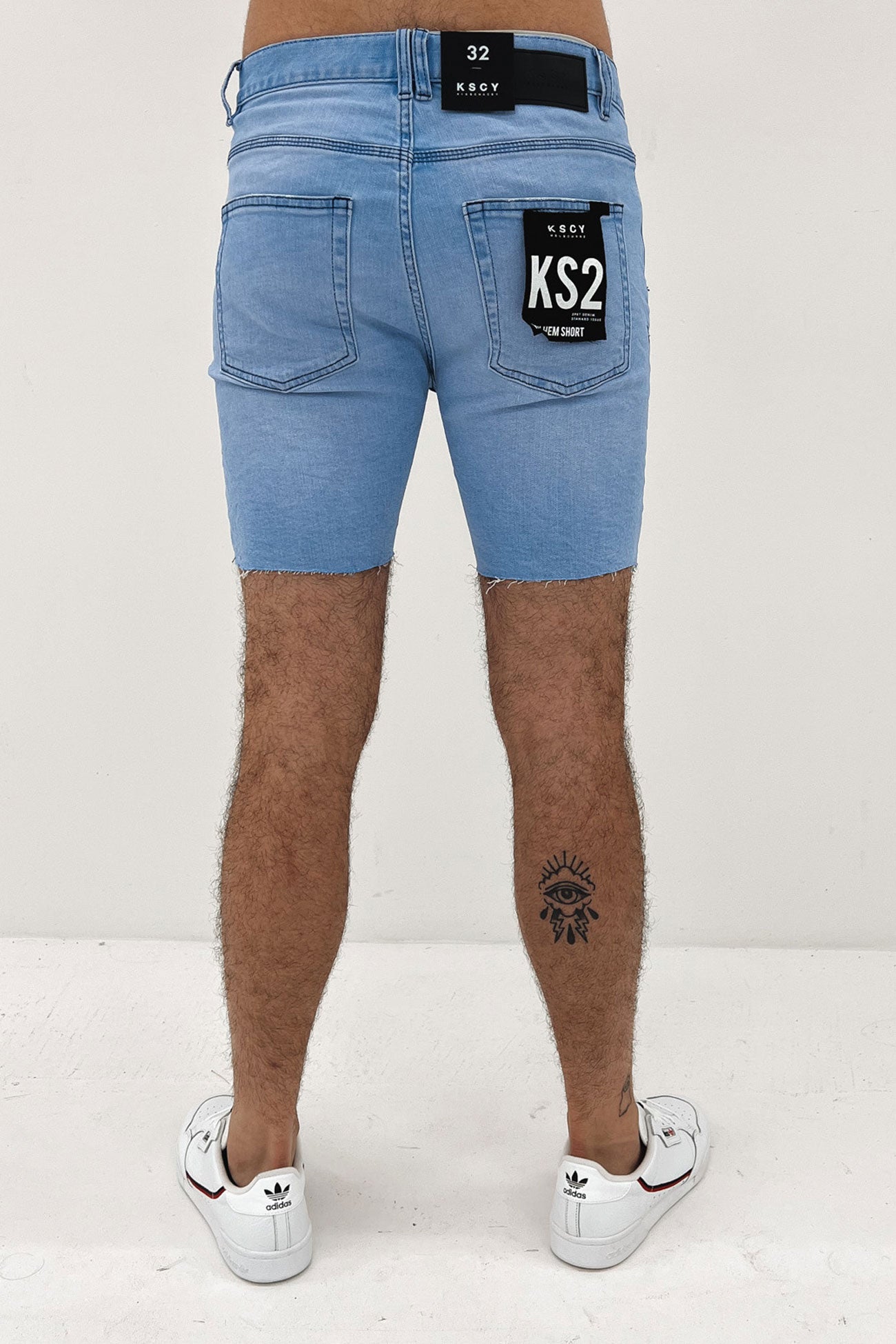 KS2 Denim Short Destroyed Crystal Blue