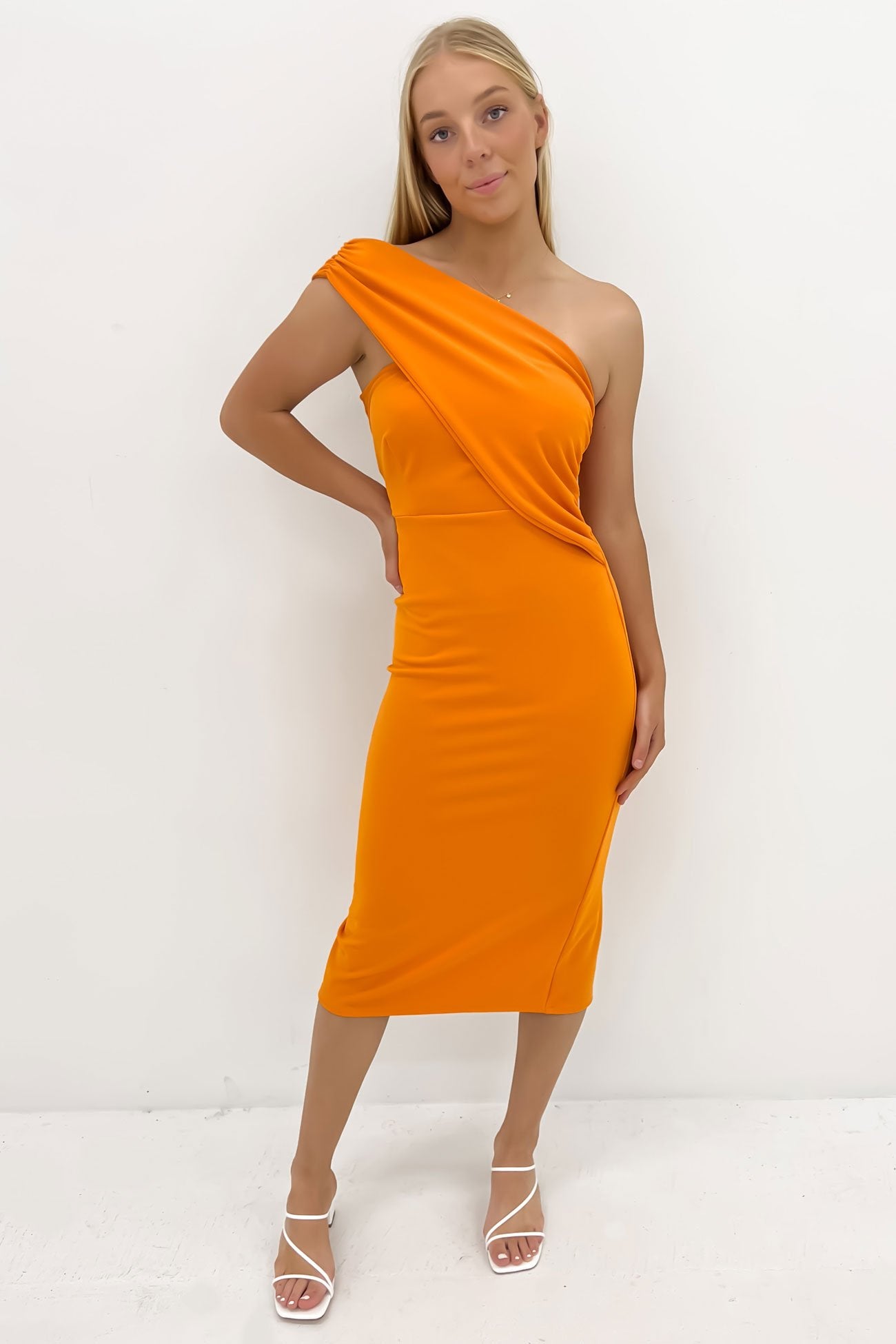 Kailey Midi Dress Orange