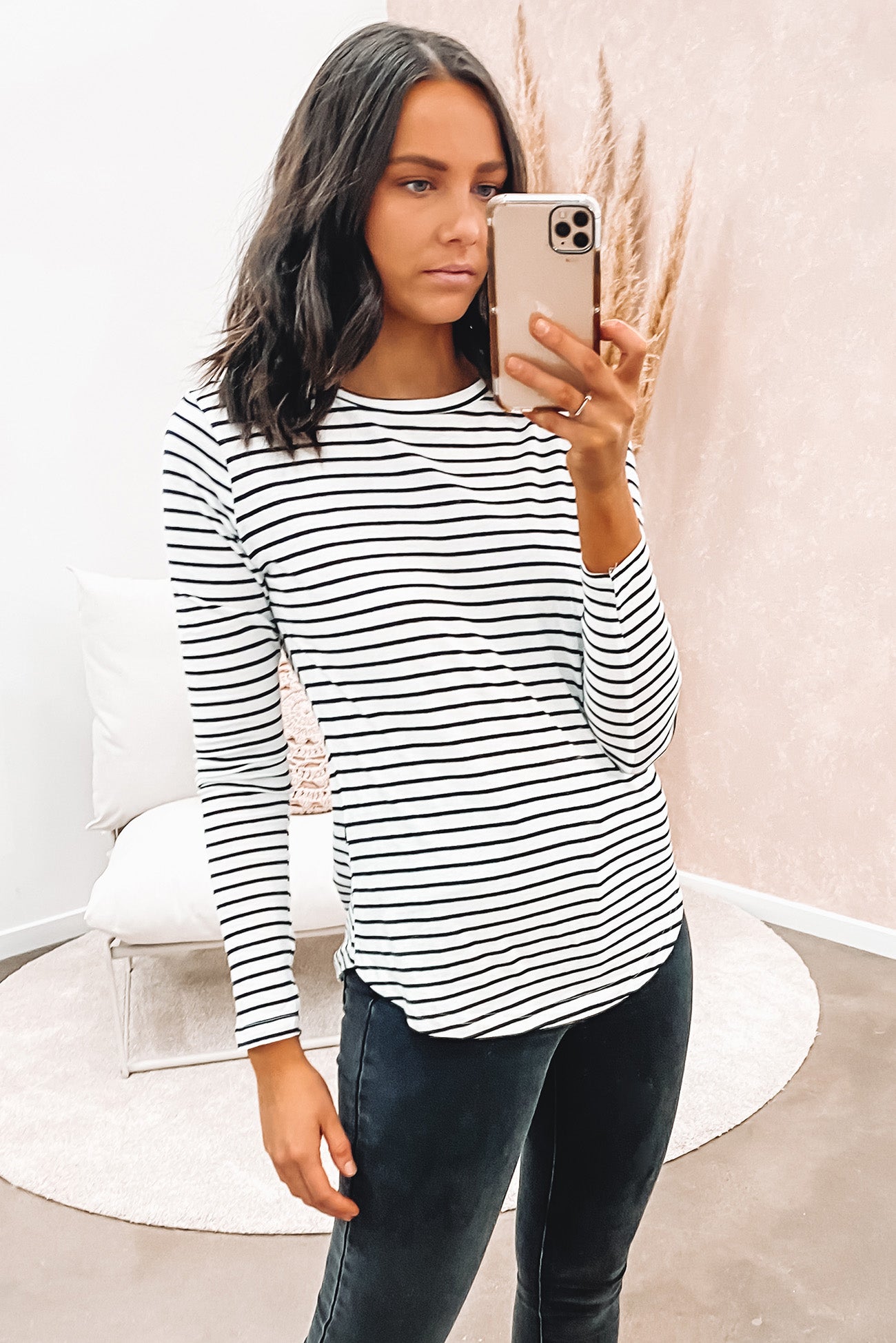 Kara Long Sleeve Tee Stripe