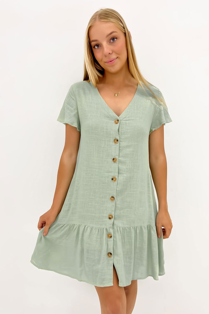 Kayla Mini Dress Sage