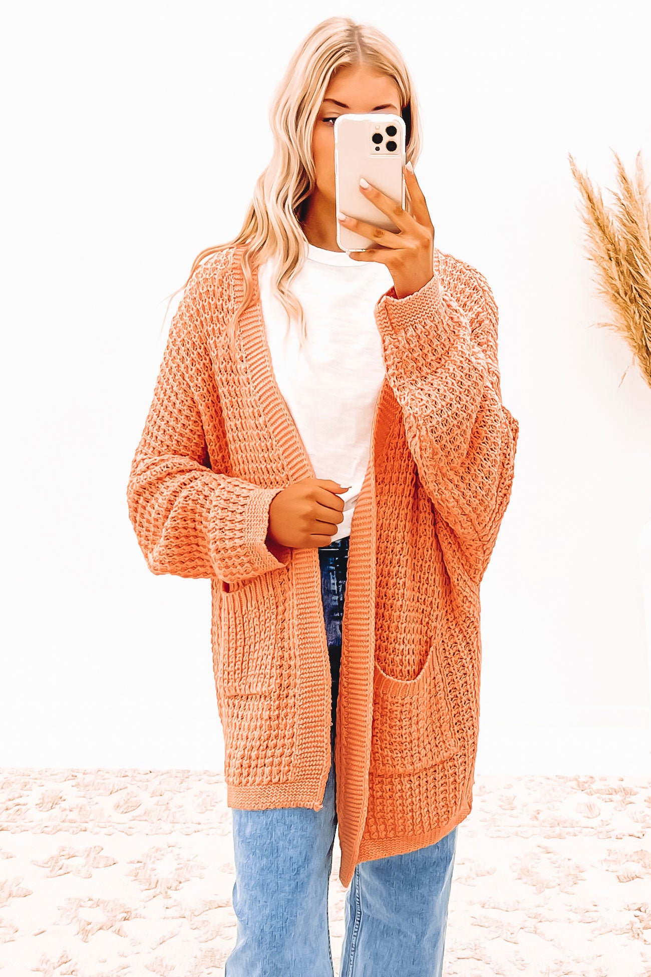 Kendrah Cardigan Peach