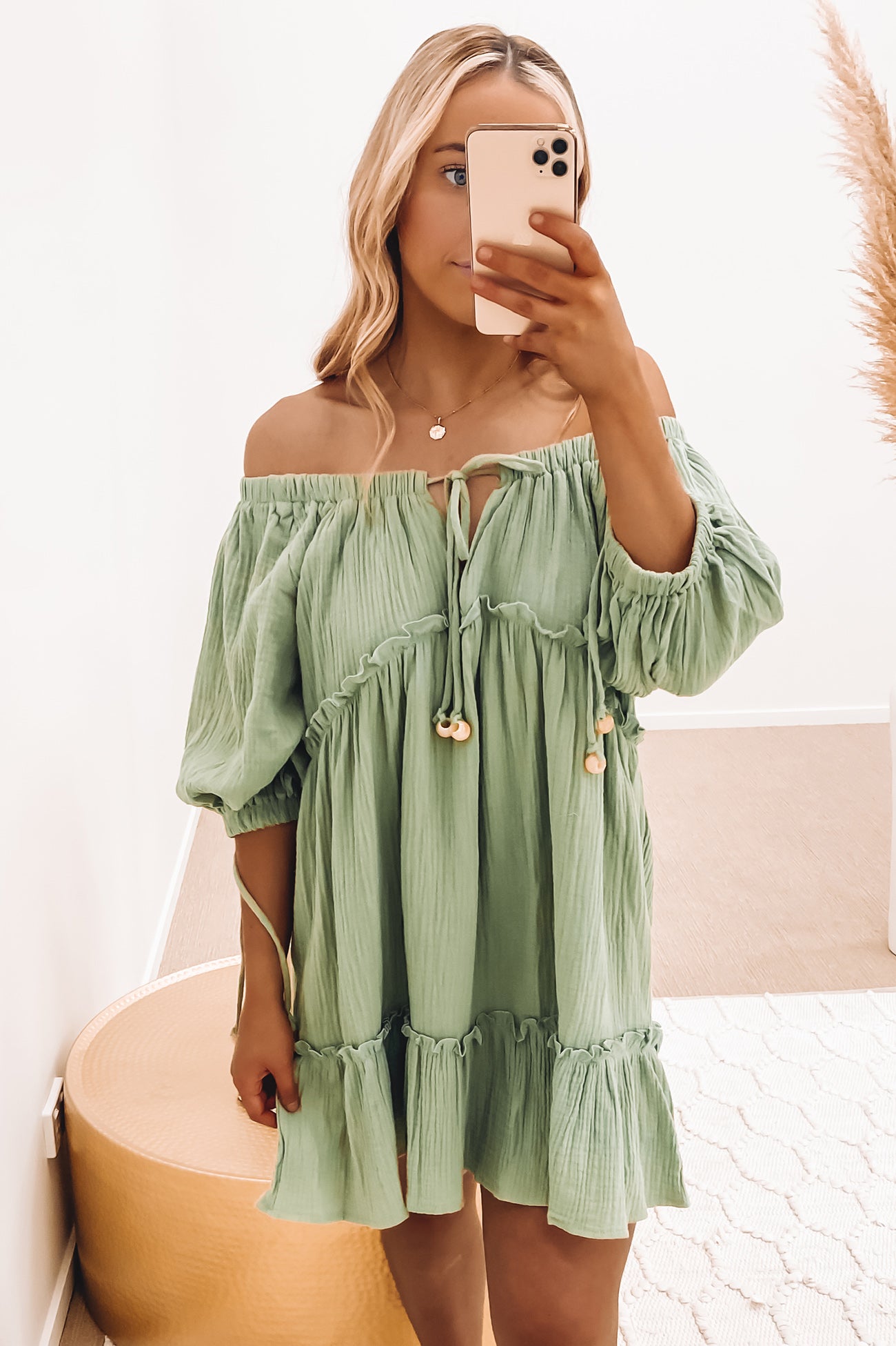 Kiah Mini Dress Green