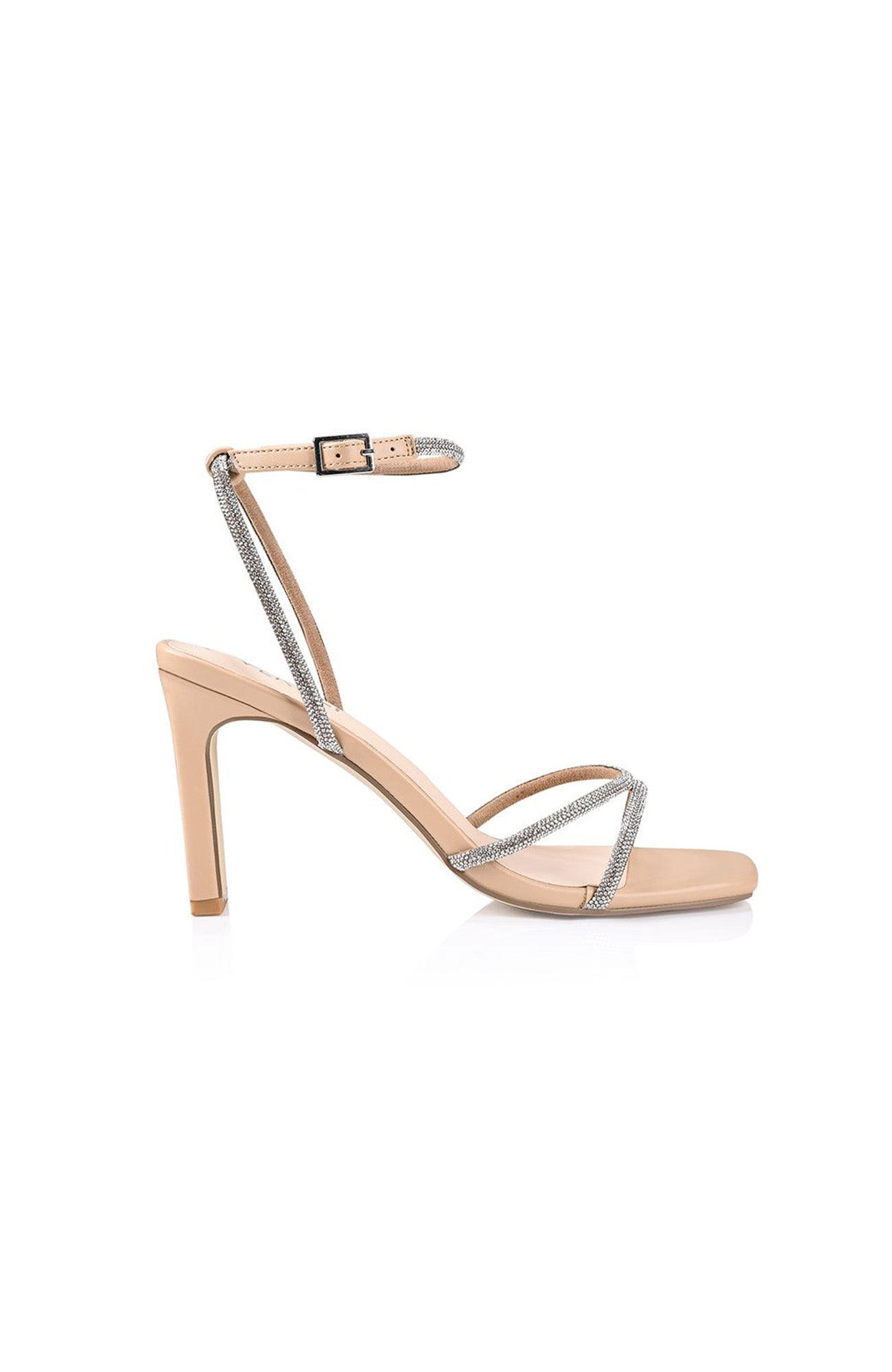 Kian Block Heel Nude Smooth