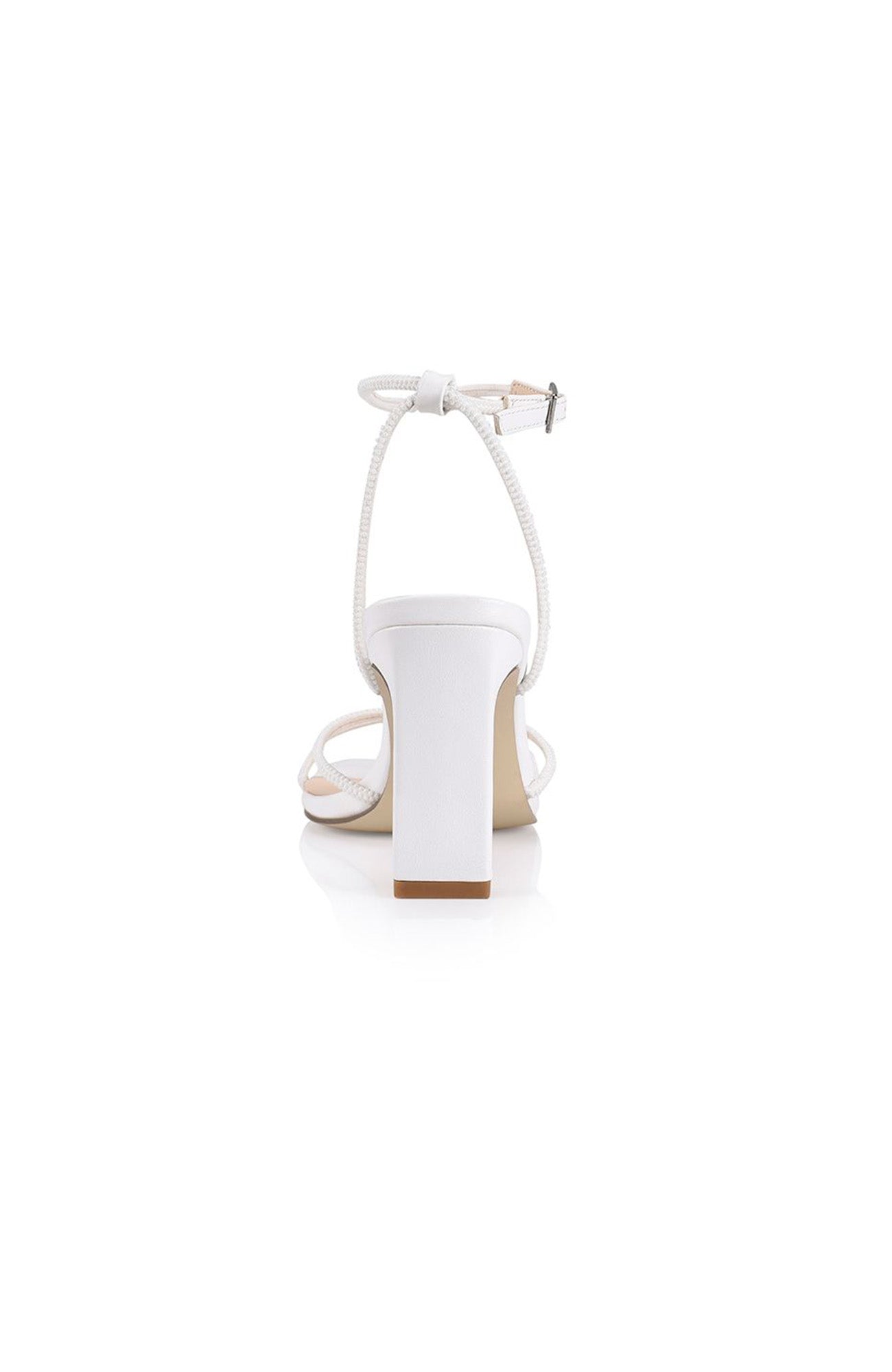 Kian Block Heel White Pearl