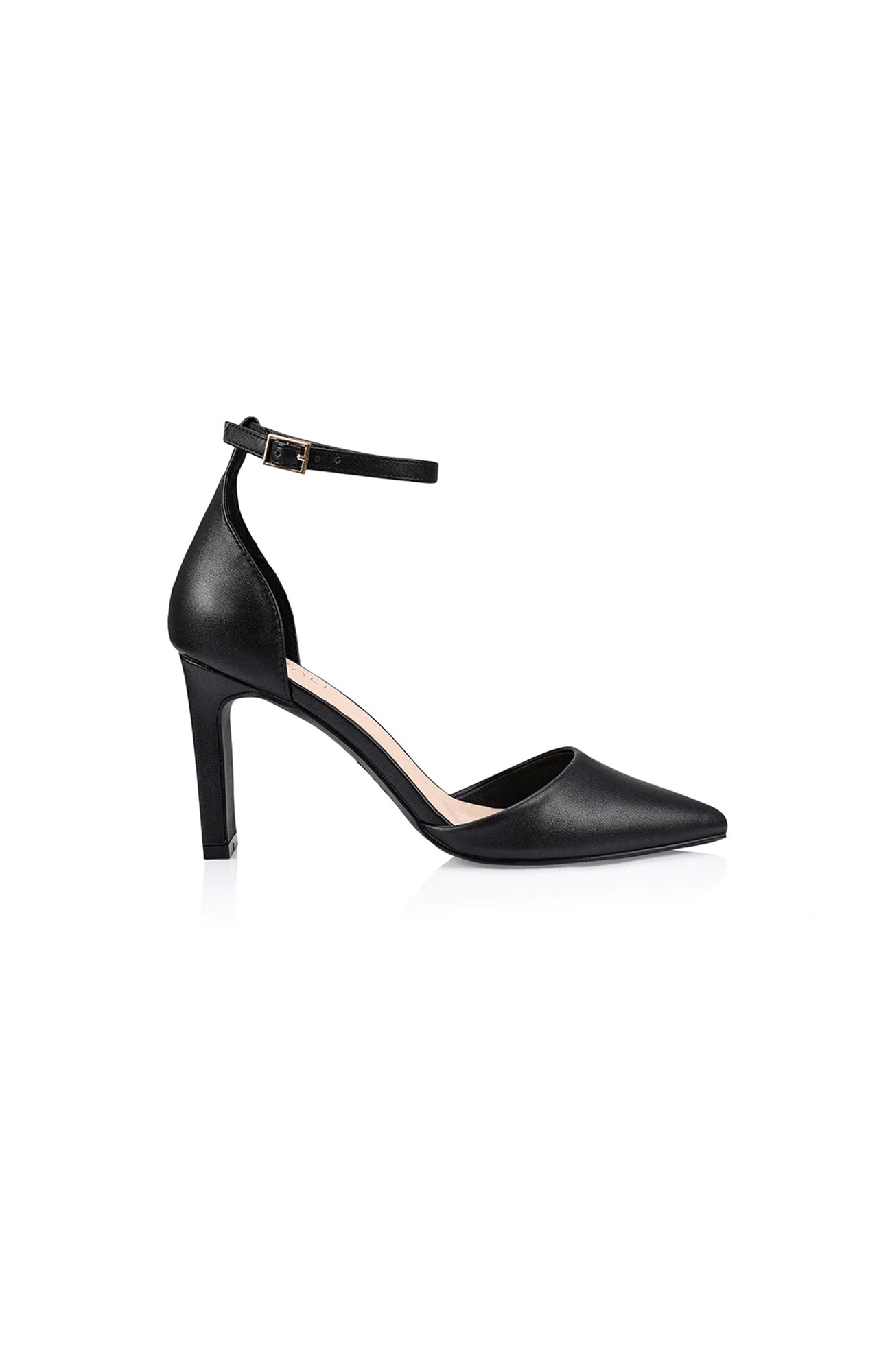 Kitra Closed Toe Heel Black Smooth