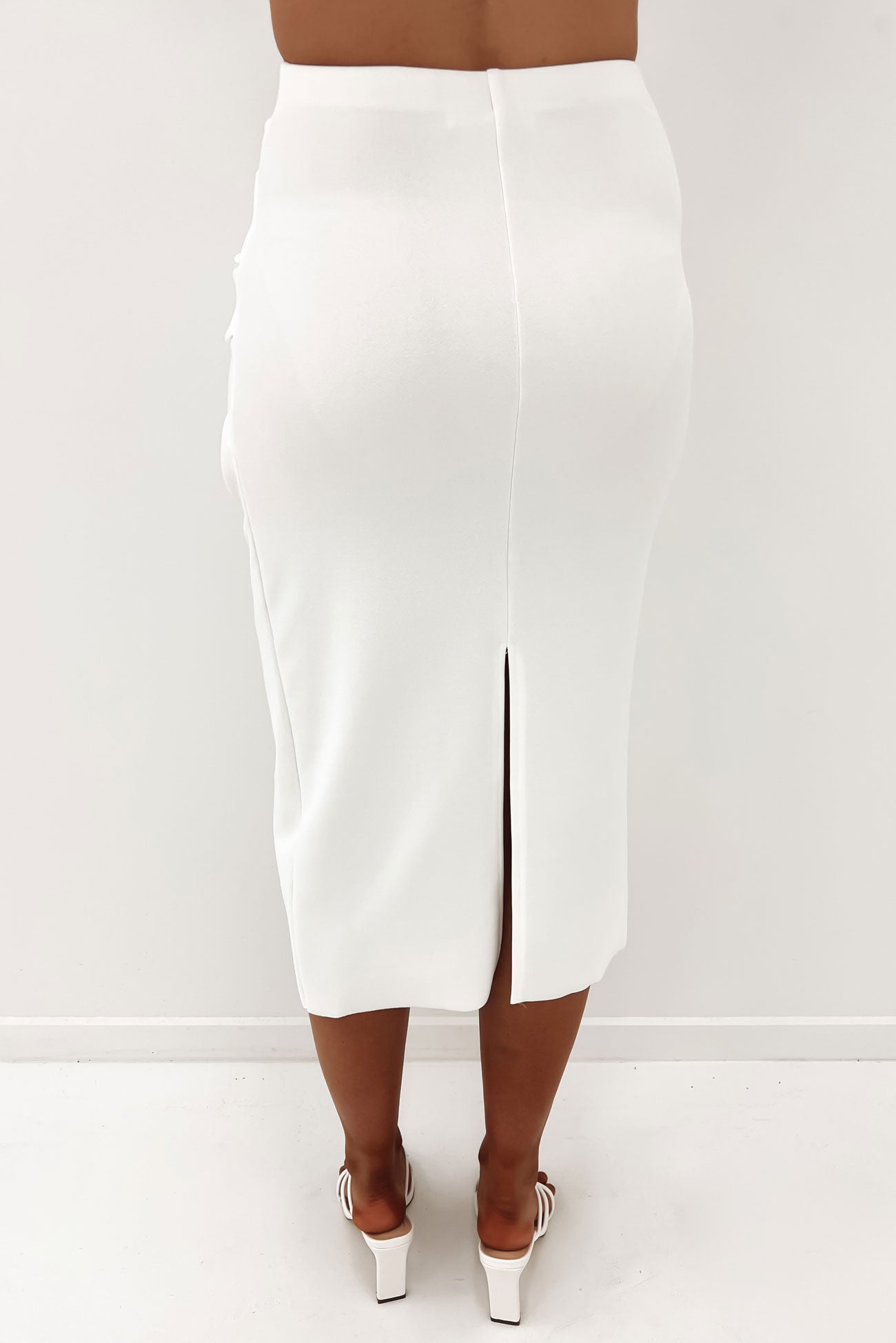 Klara Midi Skirt White