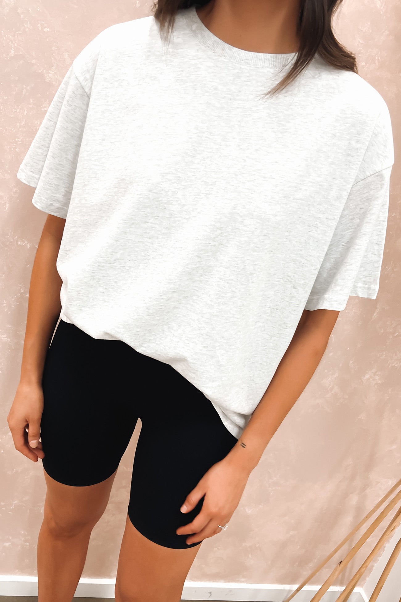 Koa Oversized Tee Snow Marle