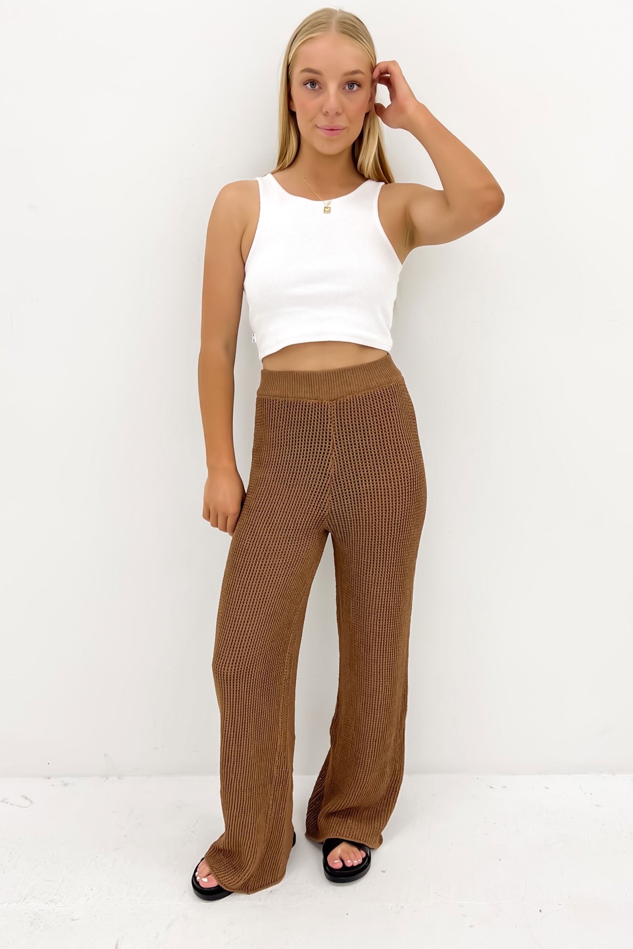 Kylah Knit Pant Chocolate