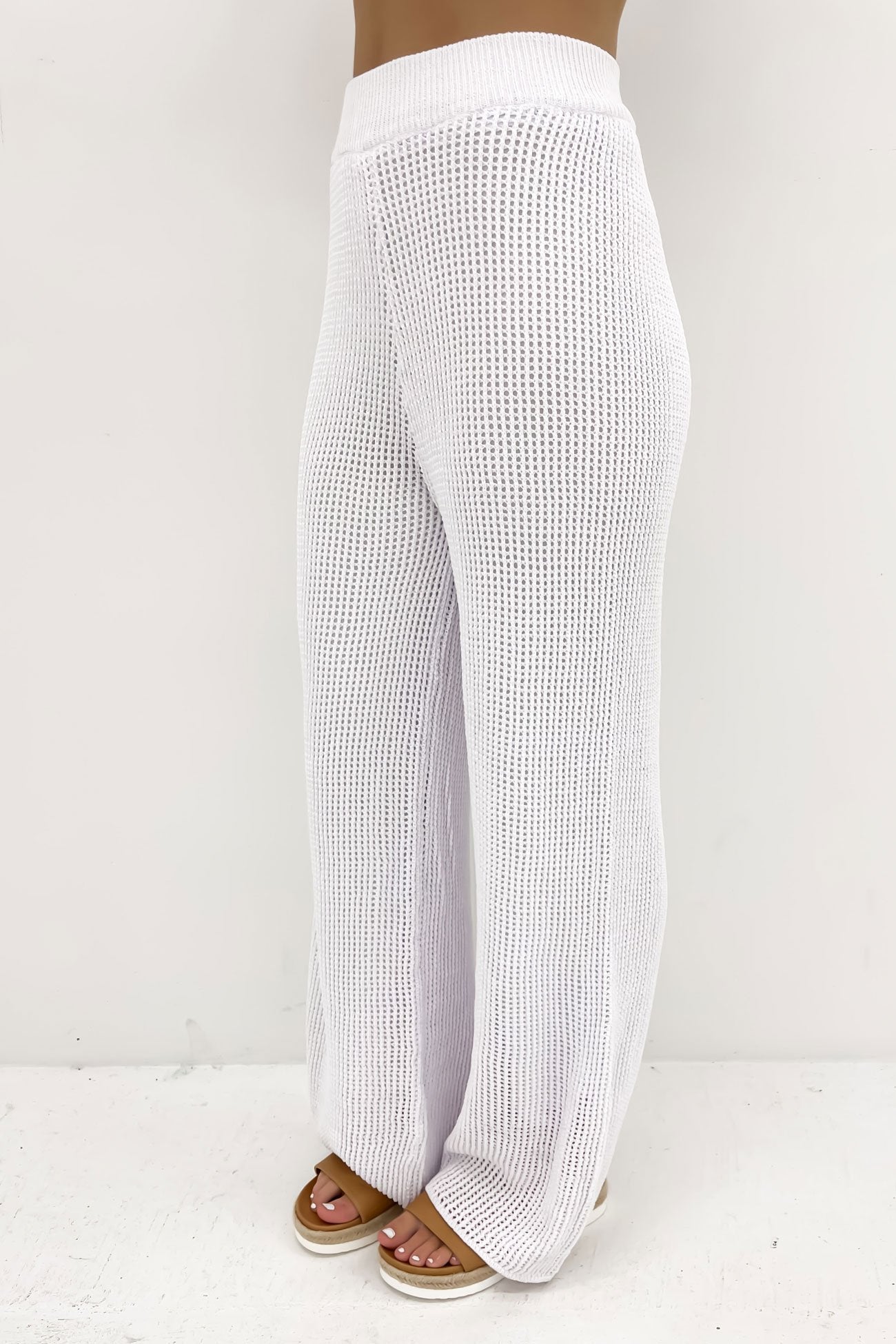 Kylah Knit Pant White