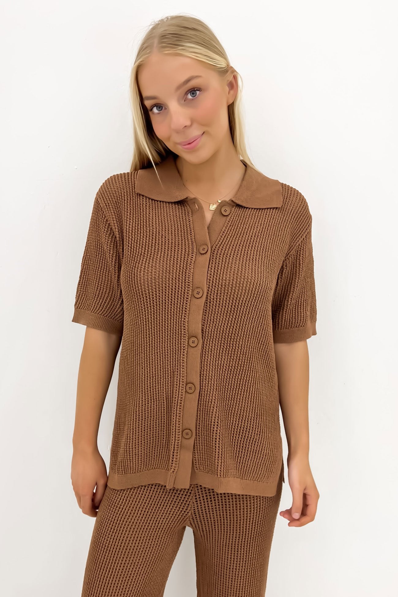 Kylah Knit Top Chocolate