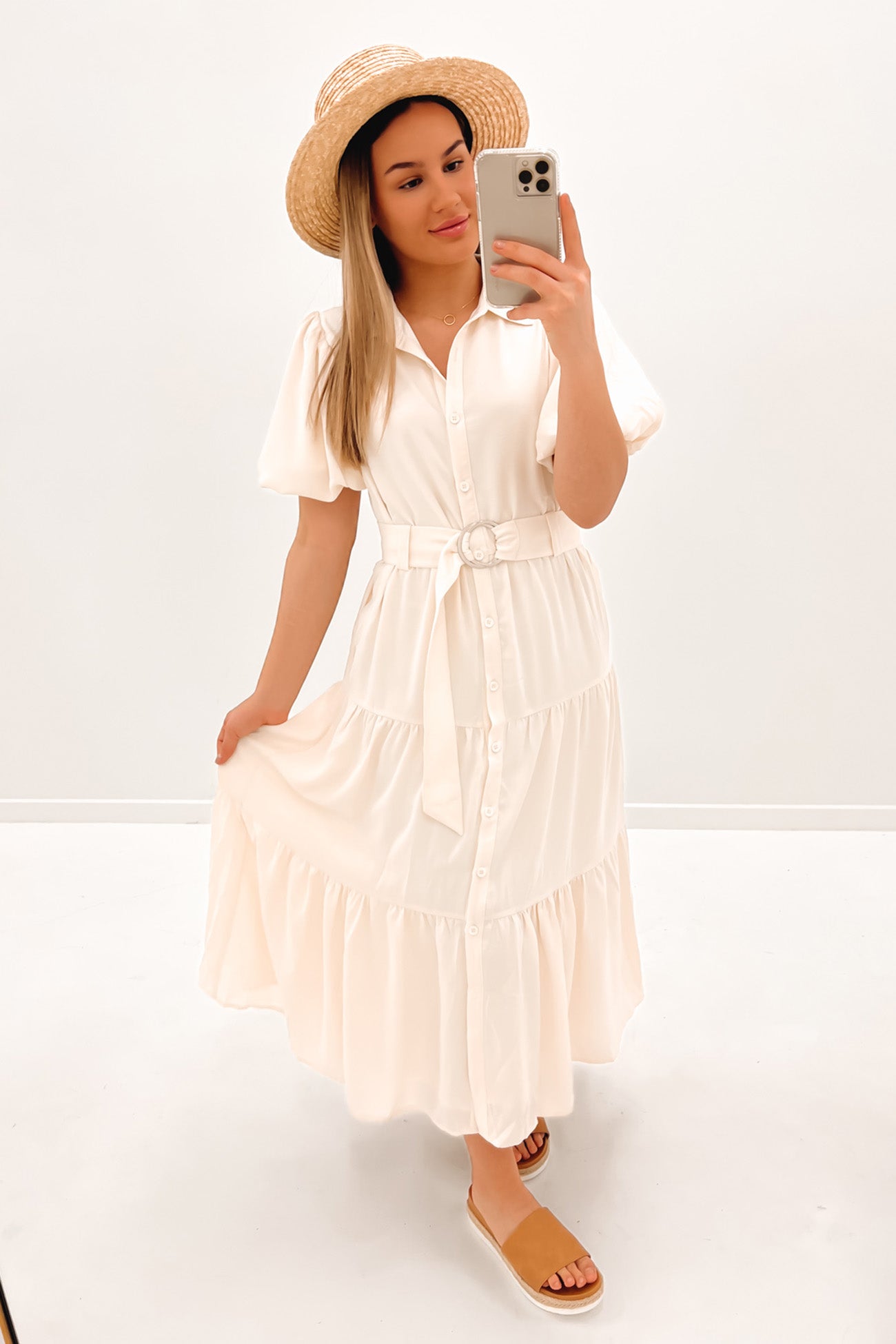 Kyzer Midi Dress Cream