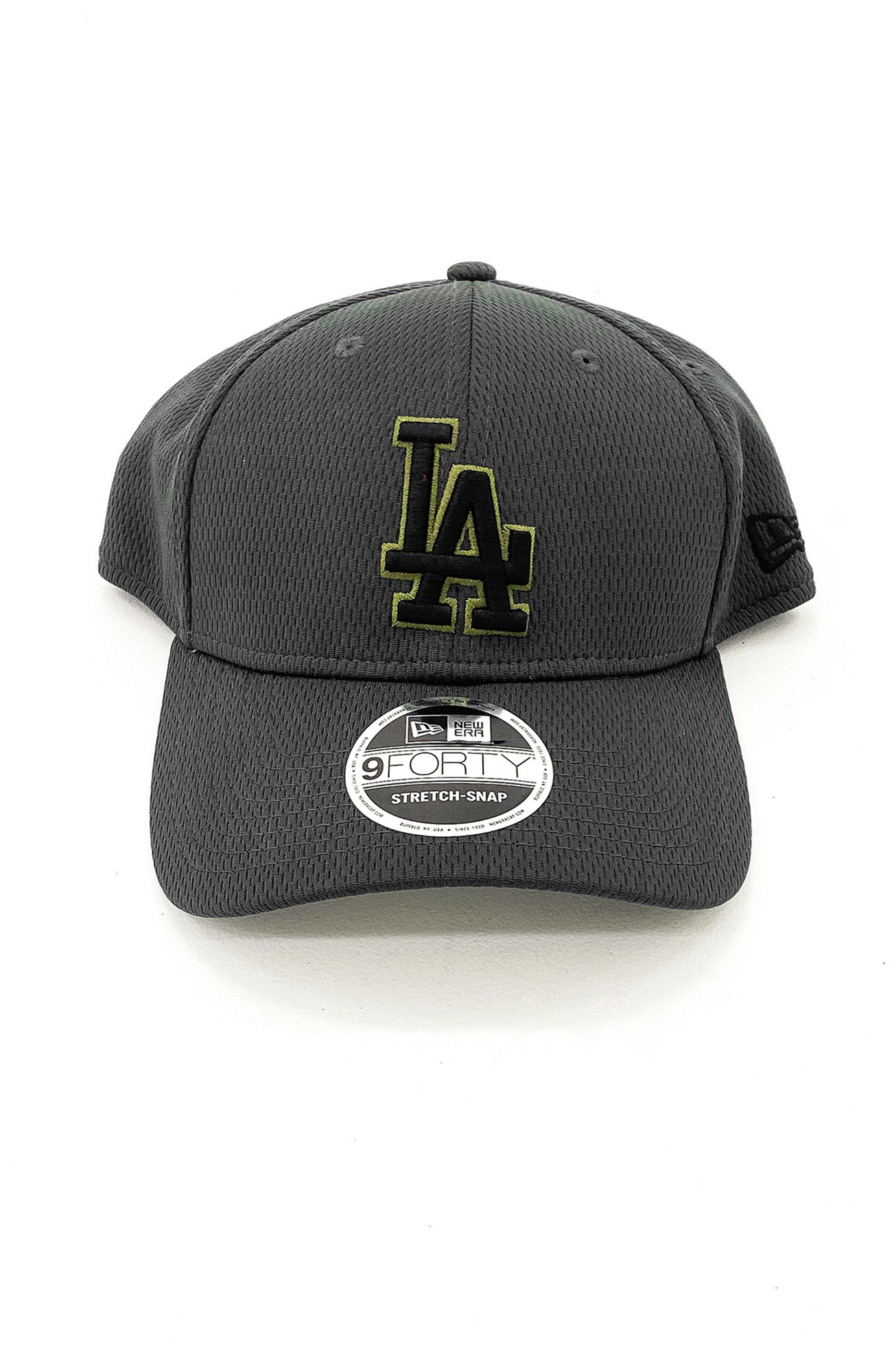 Los Angeles Dodgers 9FORTY Stretch Snap Back Olive Black