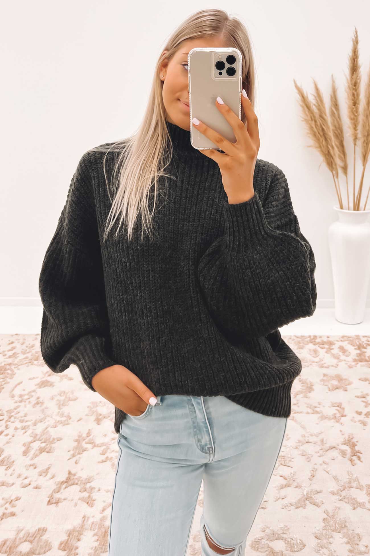 Lakewood Oversized Knit Charcoal